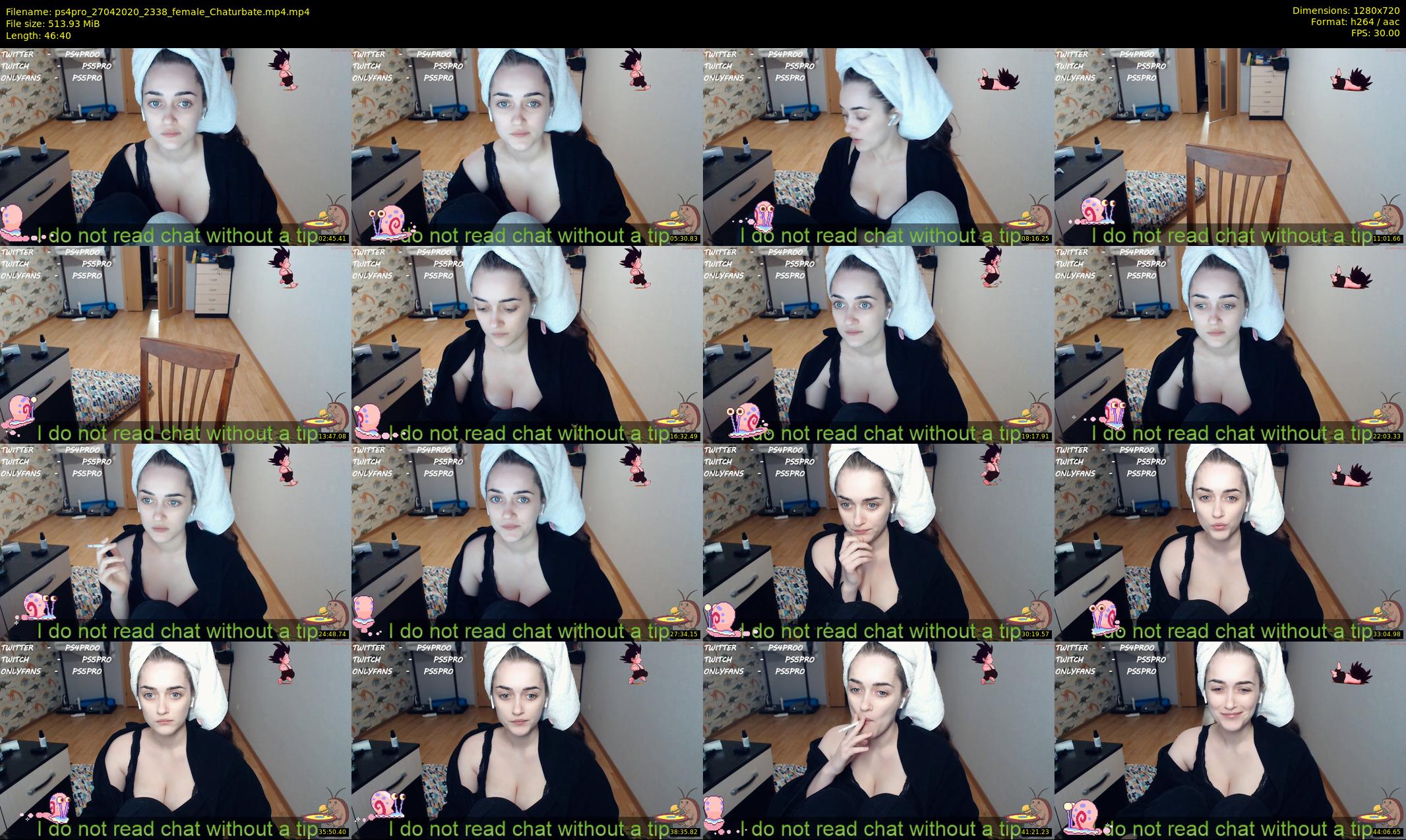 ps4pro — 47 minute Chaturbate female cam show recording, 720p, Apr 27, 2020