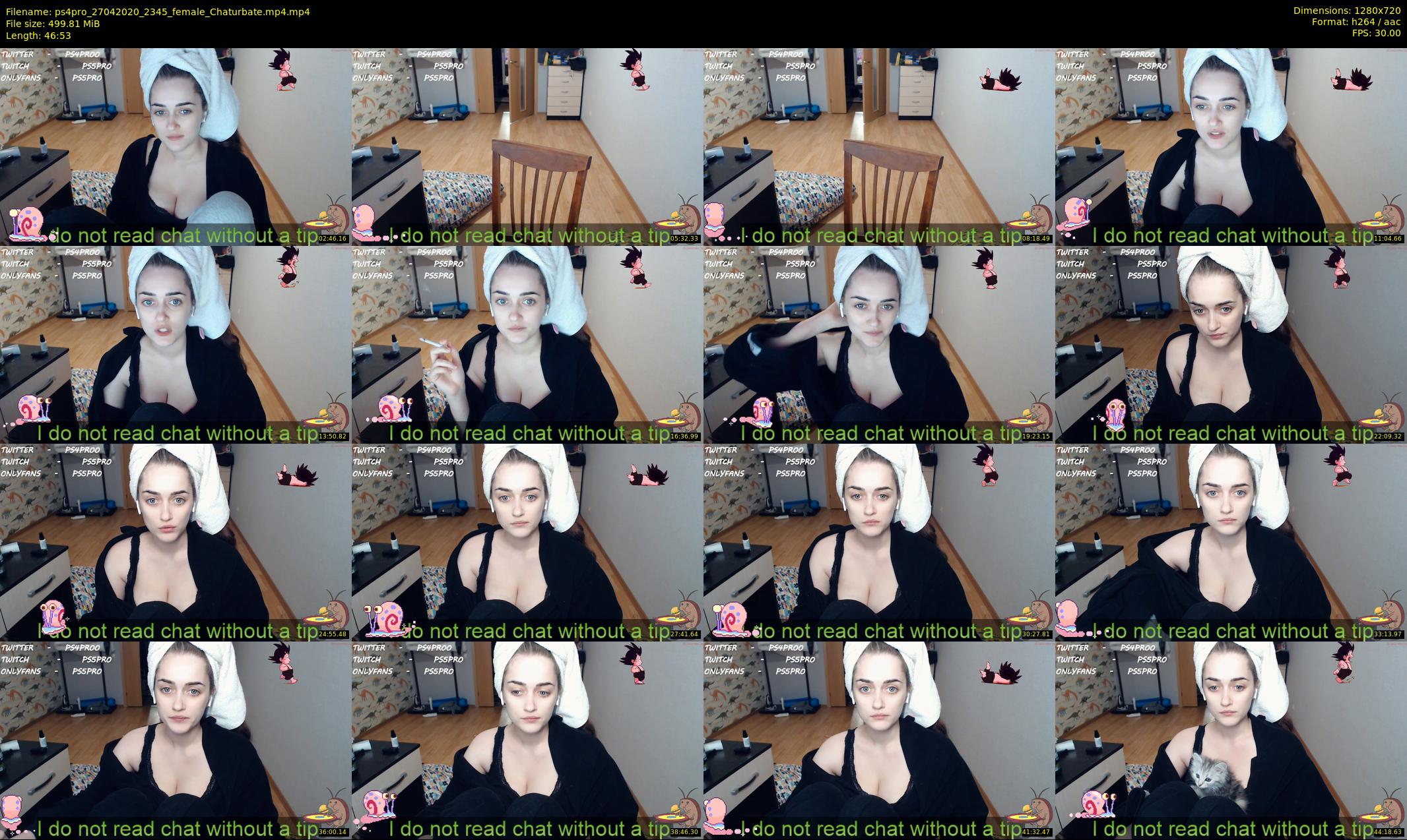ps4pro — 47 minute Chaturbate female cam show recording, 720p, Apr 27, 2020