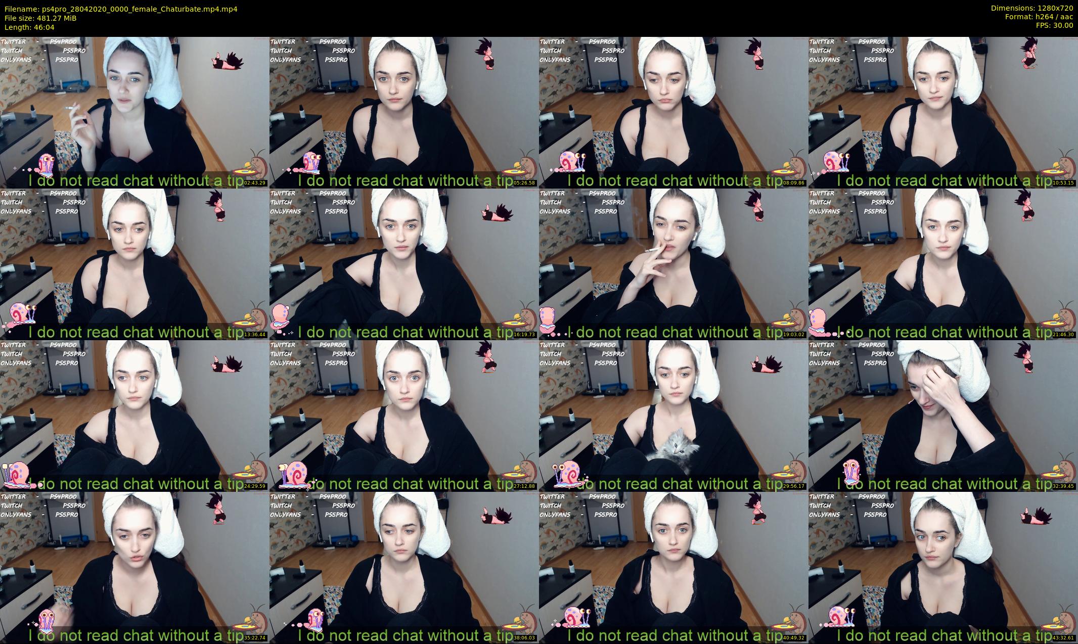 ps4pro — 47 minute Chaturbate female cam show recording, 720p, Apr 28, 2020