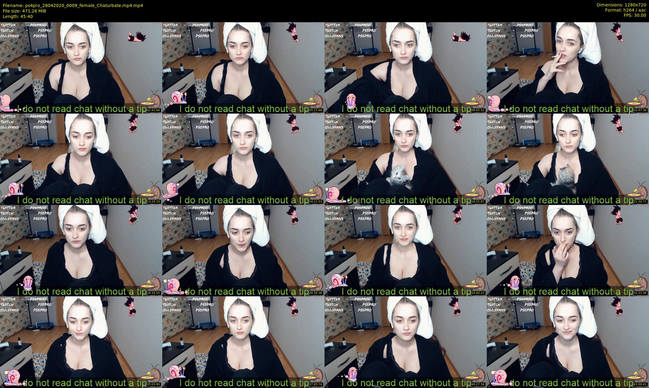 ps4pro — 46 minute Chaturbate female cam show recording, 720p, Apr 28, 2020