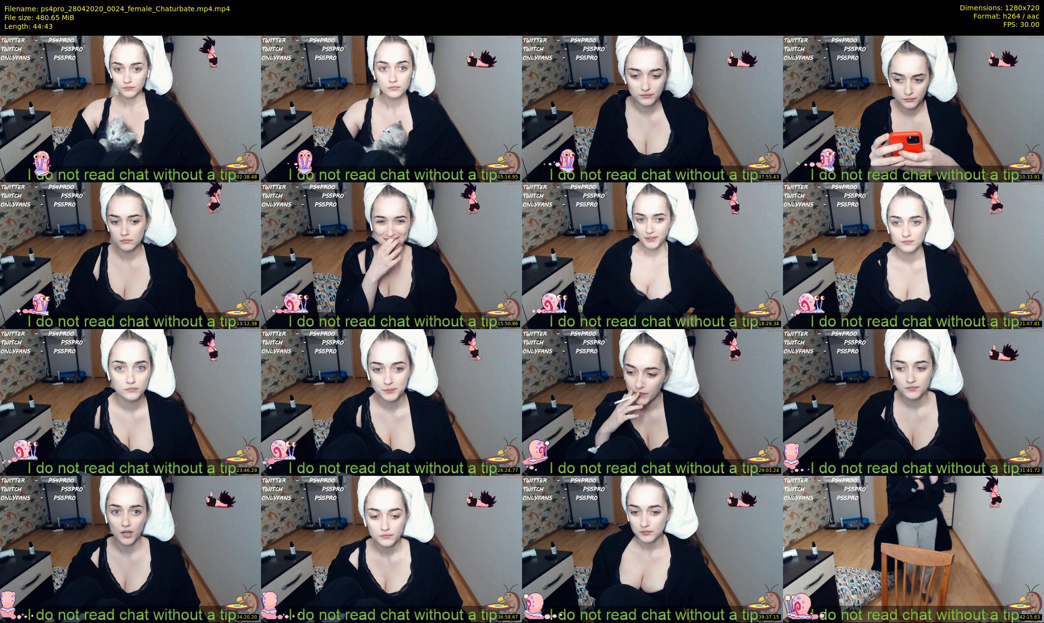 ps4pro — 45 minute Chaturbate female cam show recording, 720p, Apr 28, 2020