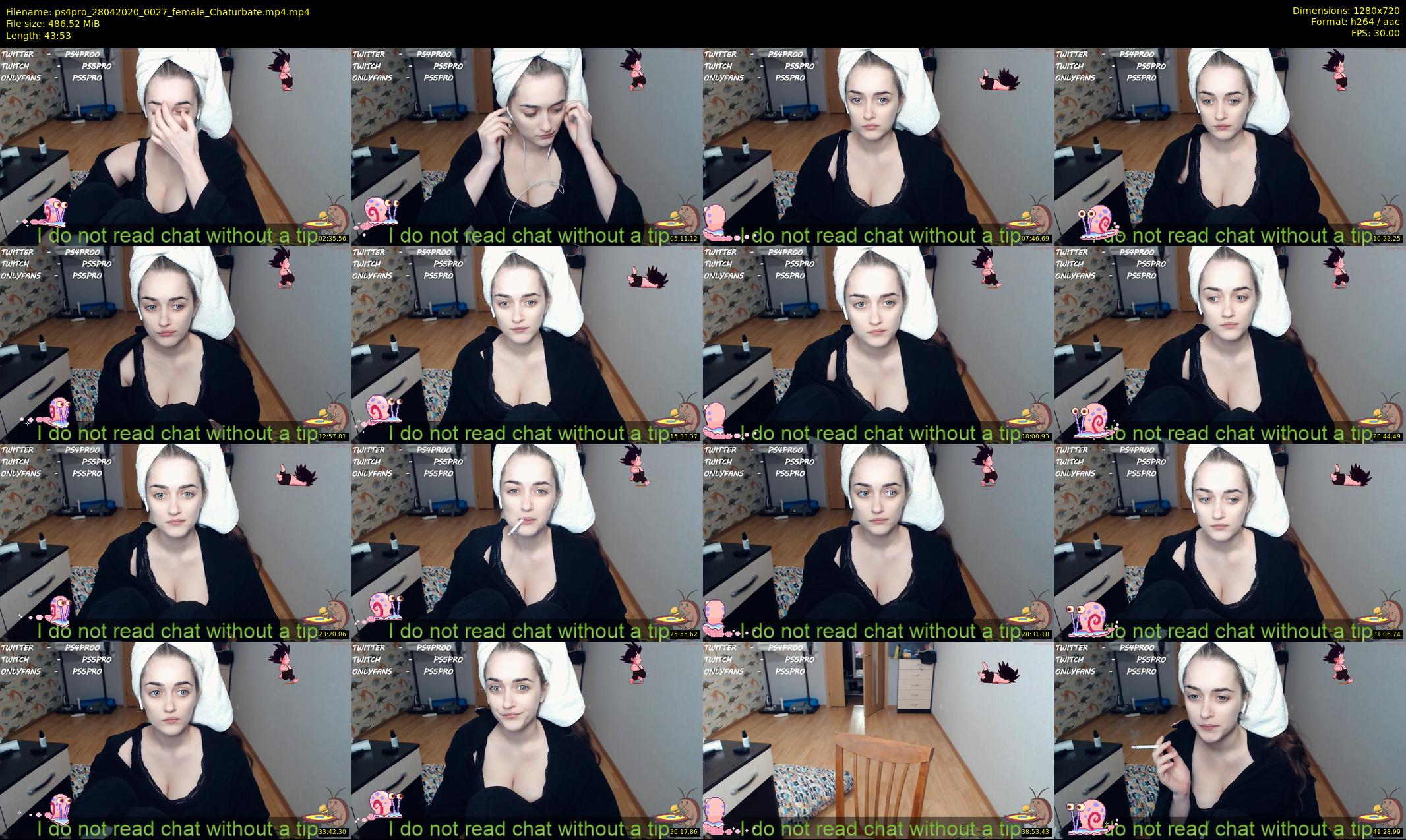 ps4pro — 44 minute Chaturbate female cam show recording, 720p, Apr 28, 2020