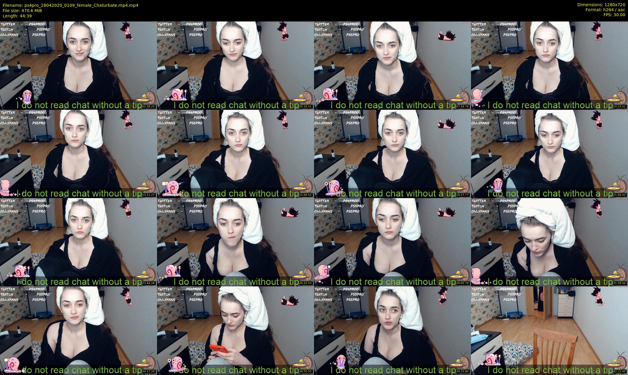 ps4pro — 45 minute Chaturbate female cam show recording, 720p, Apr 28, 2020