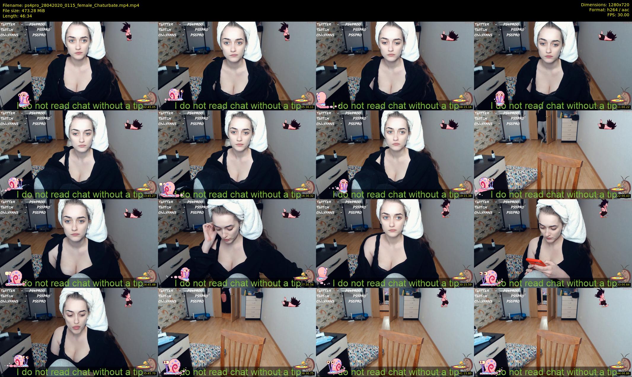 ps4pro — 47 minute Chaturbate female cam show recording, 720p, Apr 28, 2020