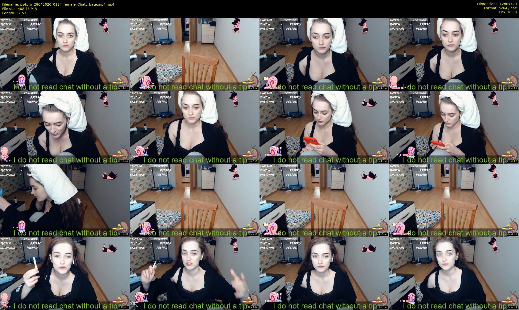 ps4pro — 38 minute Chaturbate female cam show recording, 720p, Apr 28, 2020