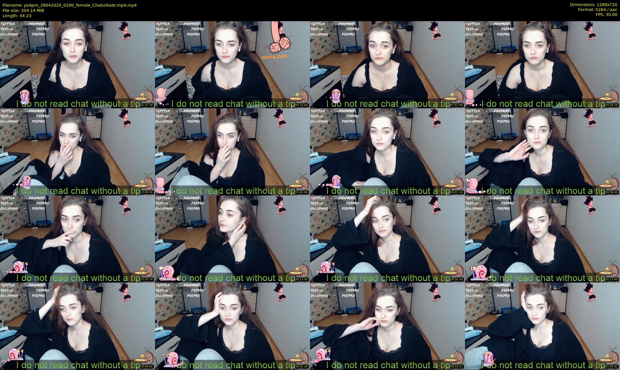 ps4pro — 45 minute Chaturbate female cam show recording, 720p, Apr 28, 2020