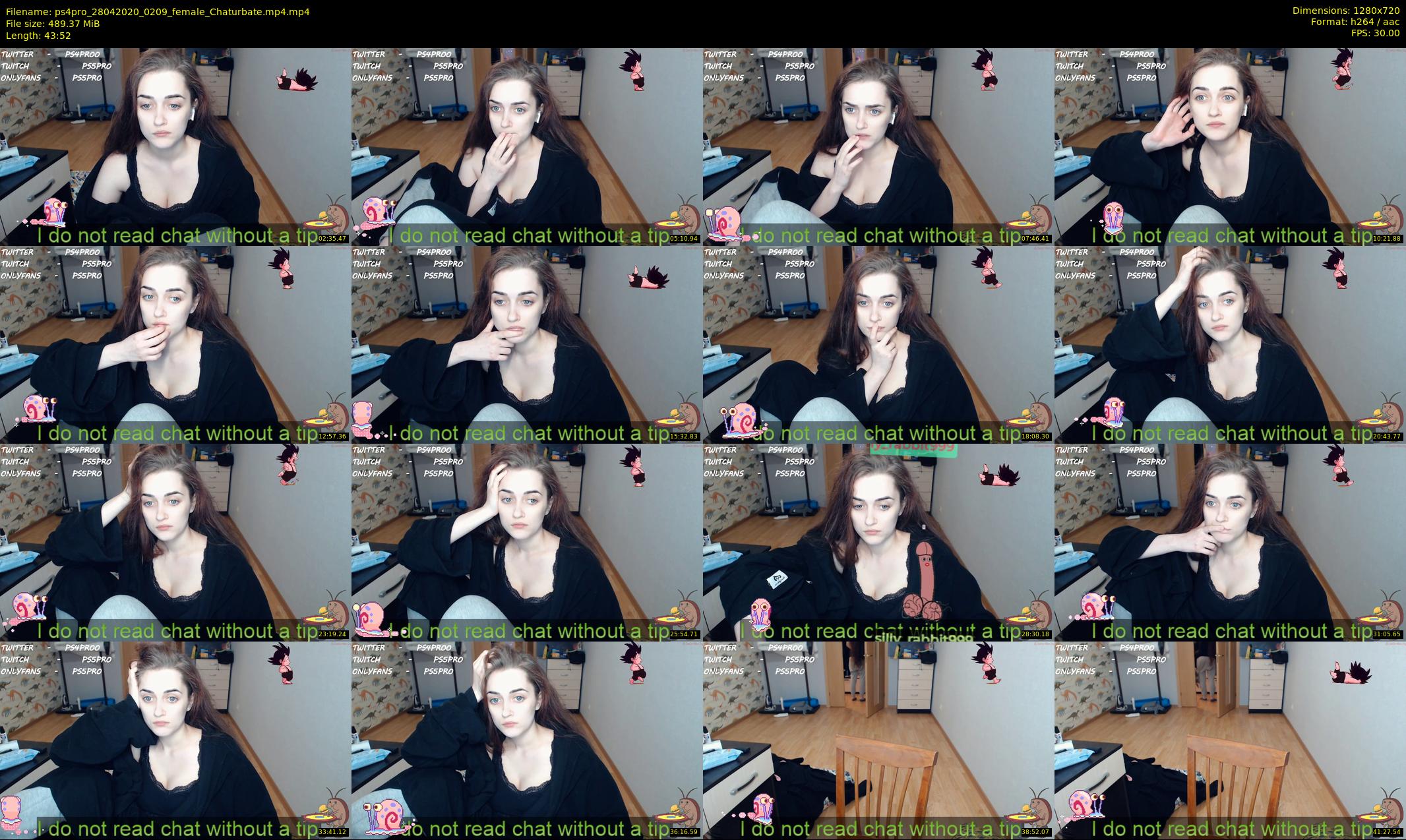 ps4pro — 44 minute Chaturbate female cam show recording, 720p, Apr 28, 2020