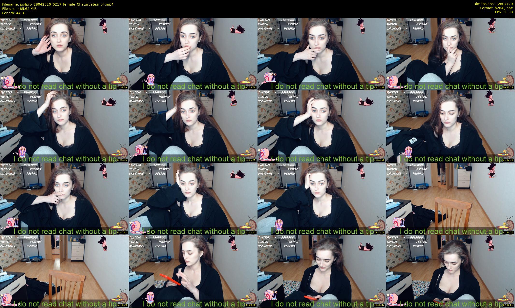 ps4pro — 45 minute Chaturbate female cam show recording, 720p, Apr 28, 2020