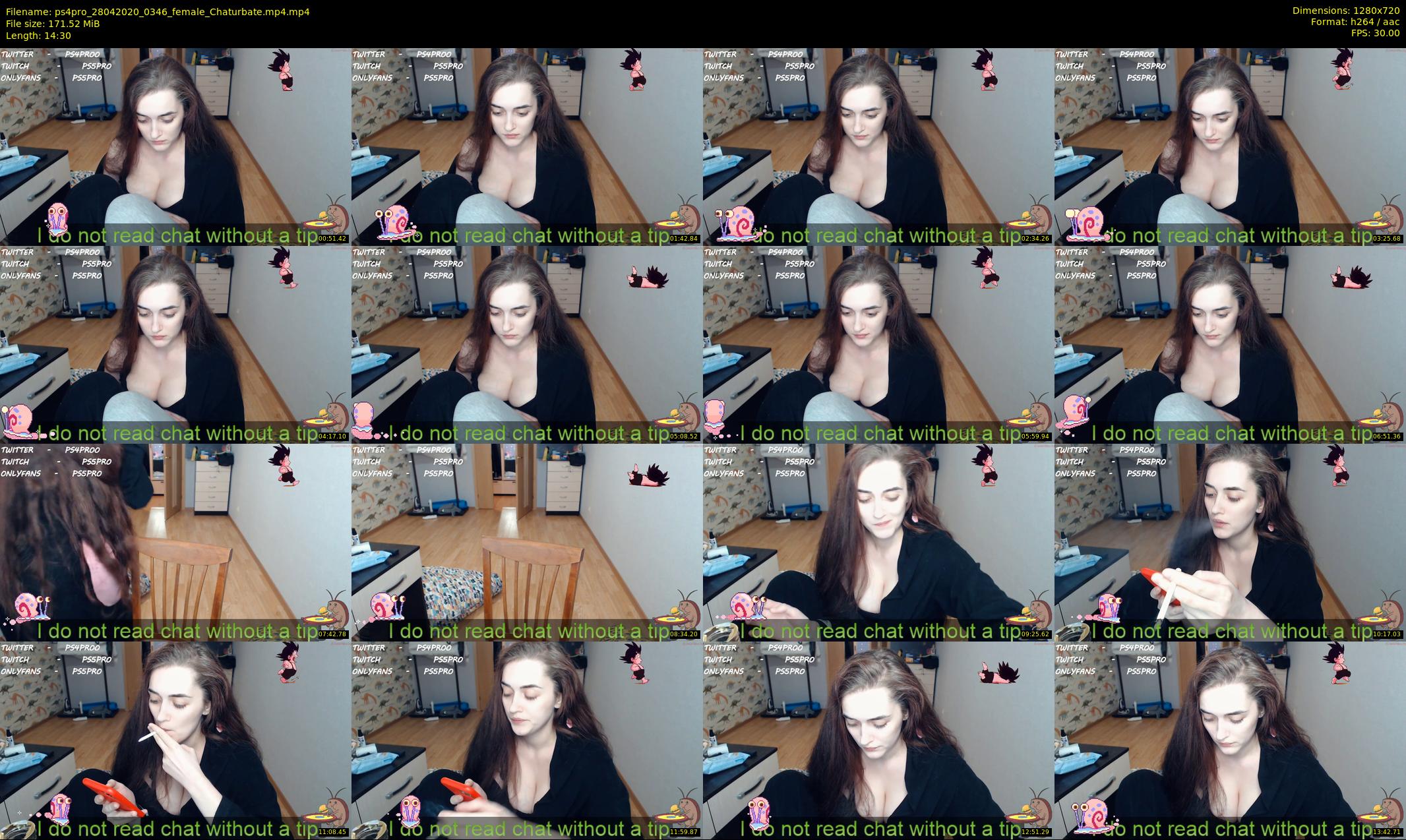 ps4pro — 15 minute Chaturbate female cam show recording, 720p, Apr 28, 2020