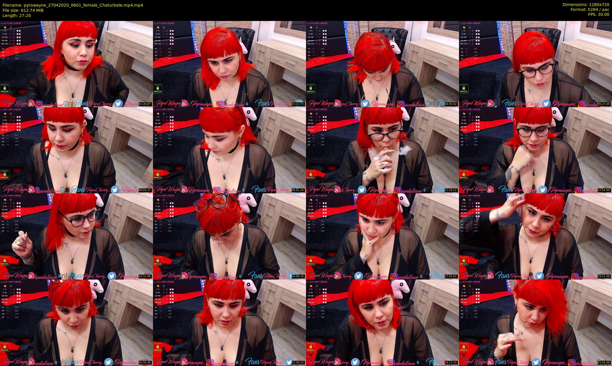 pyrowayne — 28 minute Chaturbate female cam show recording, 720p, Apr 27, 2020