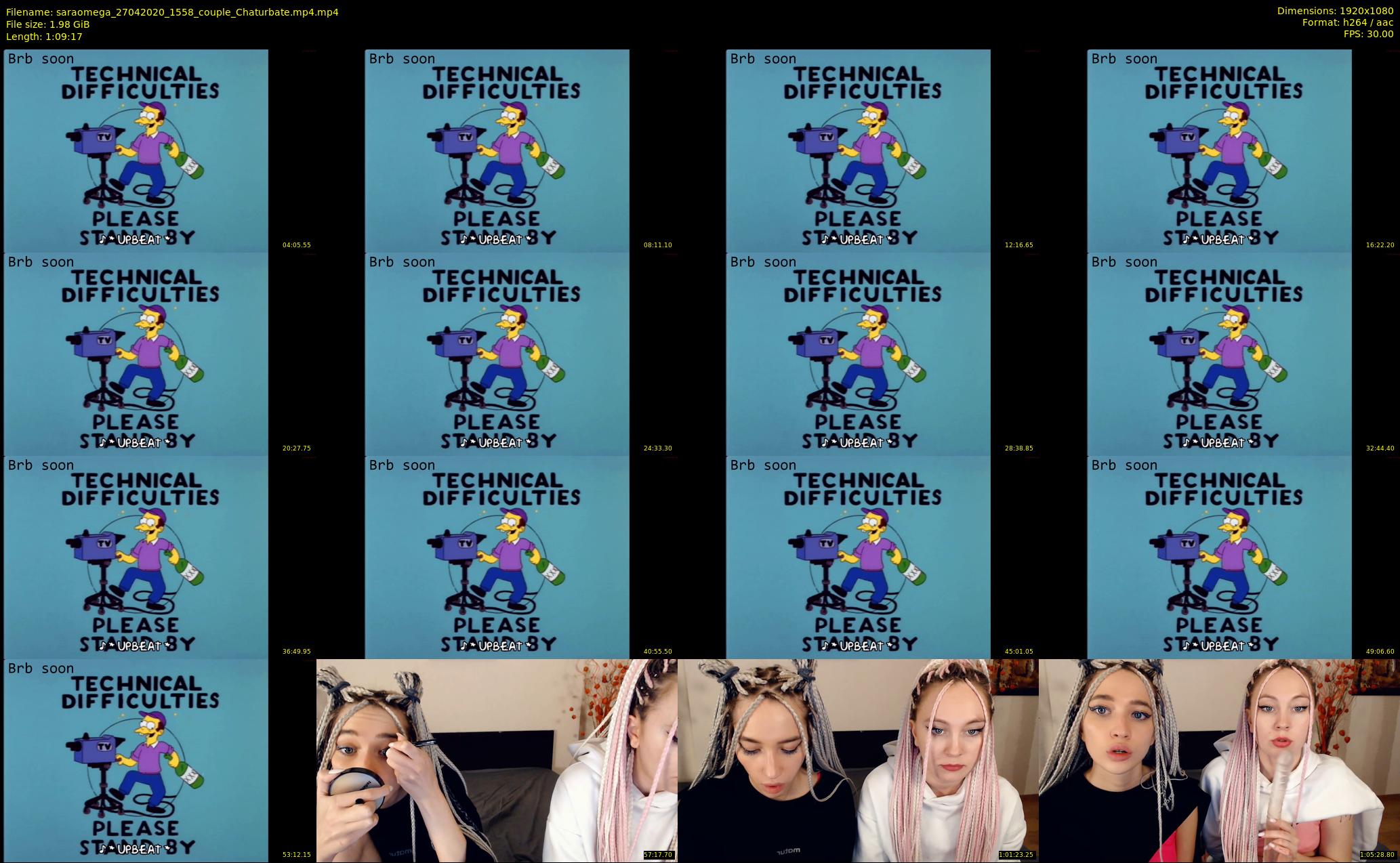saraomega — 70 minute Chaturbate couple cam show recording, 1080p, Apr 27, 2020