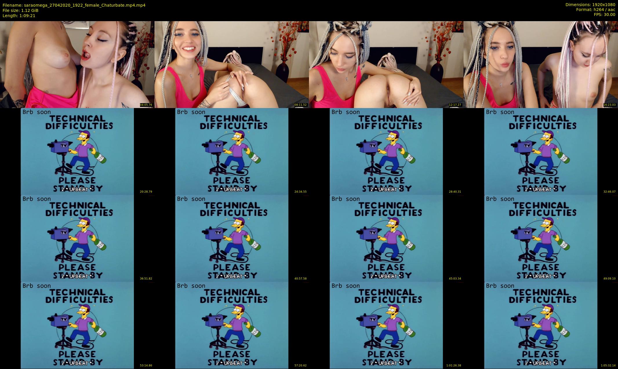 saraomega — 70 minute Chaturbate couple cam show recording, 1080p, Apr 27, 2020