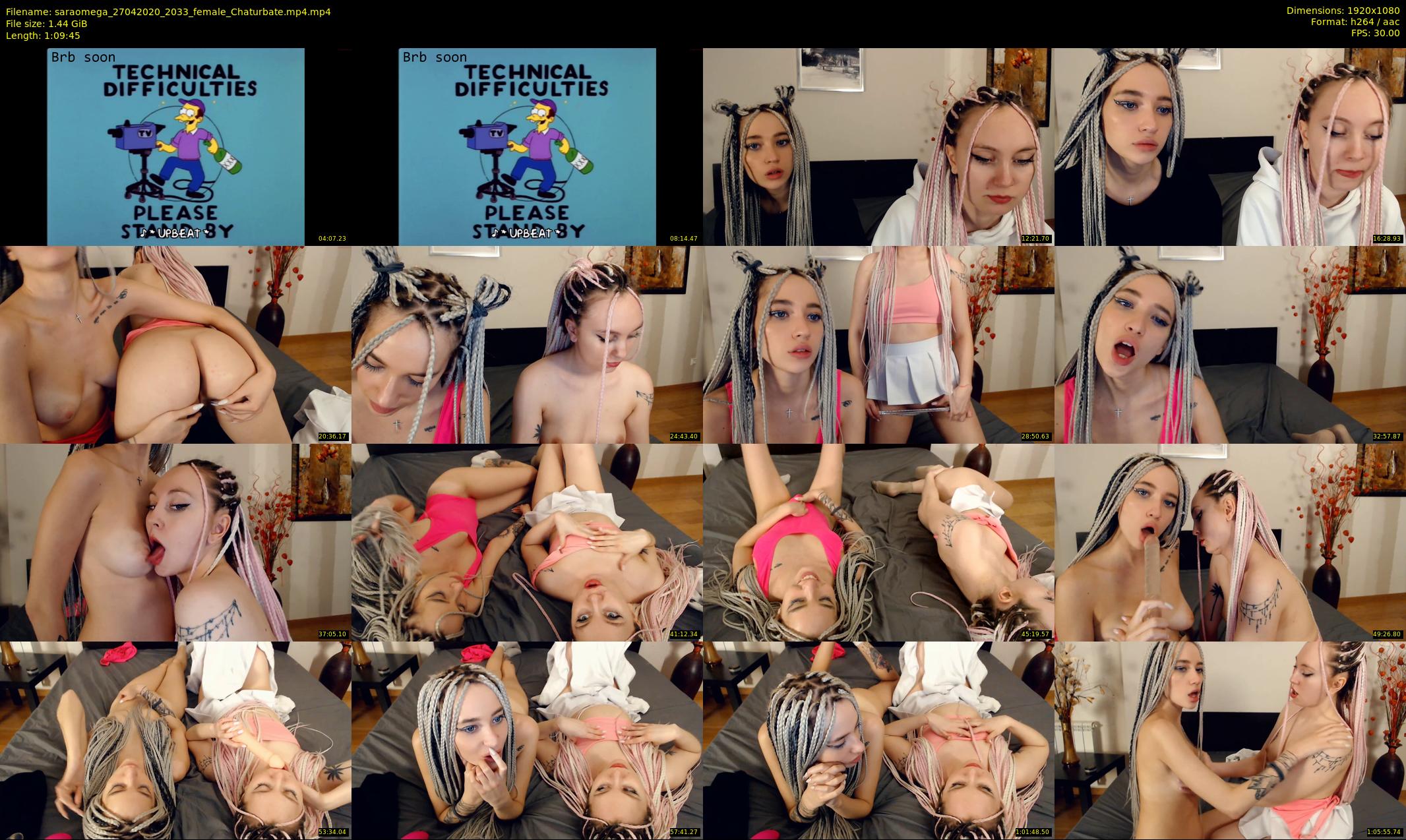 saraomega — 70 minute Chaturbate couple cam show recording, 1080p, Apr 27, 2020