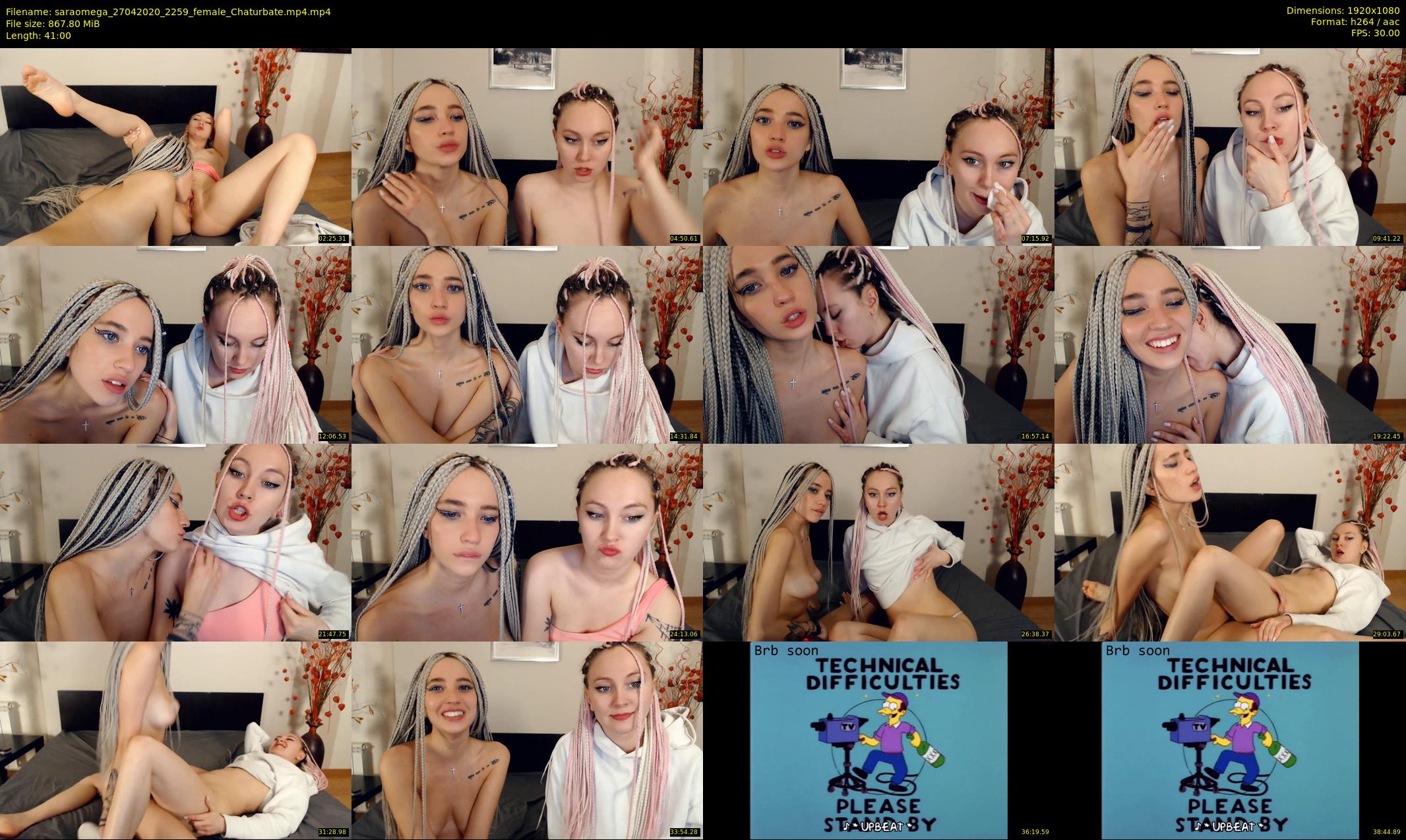 saraomega — 41 minute Chaturbate couple cam show recording, 1080p, Apr 27, 2020