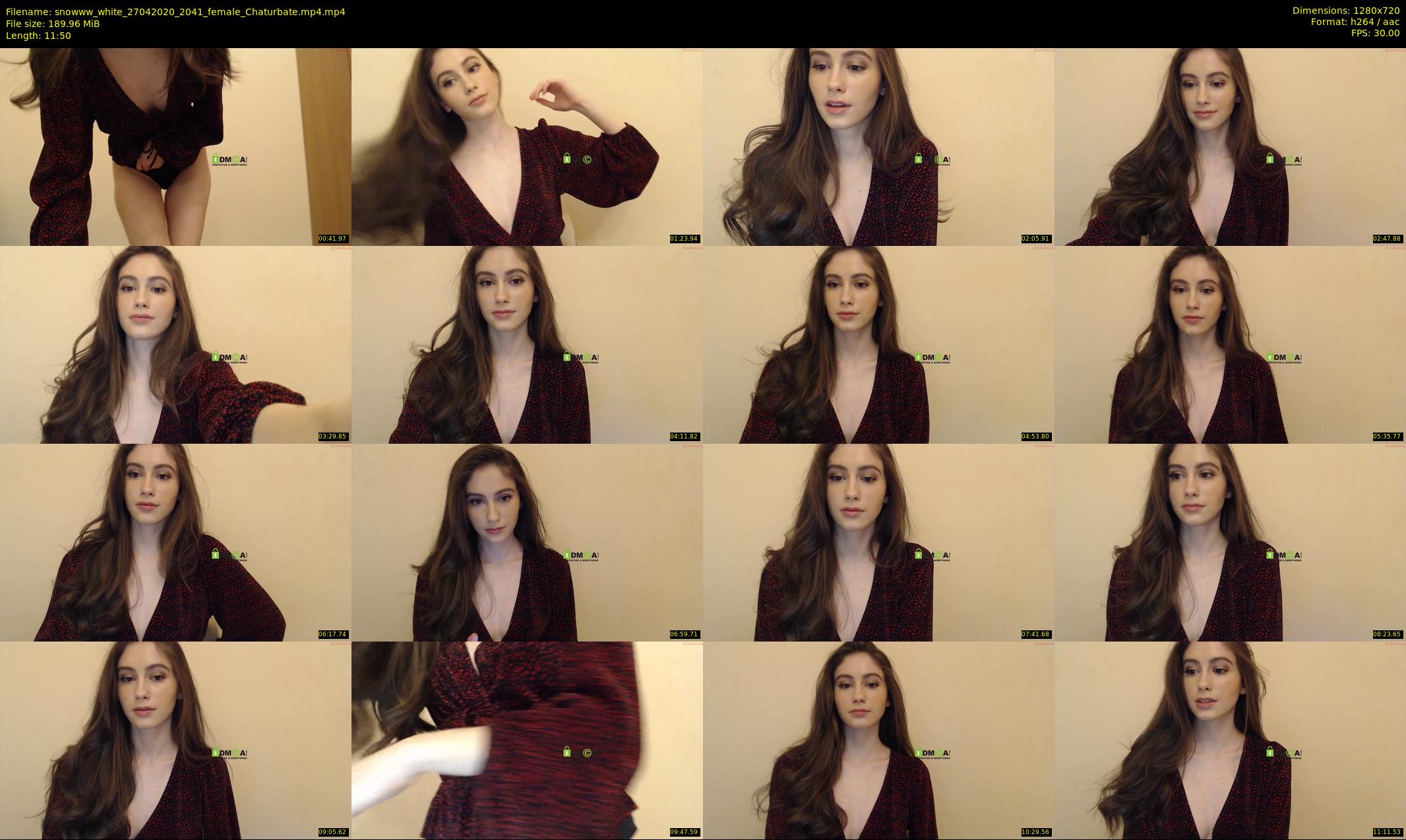 snowww_white — 12 minute Chaturbate female cam show recording, 720p, Apr 27, 2020