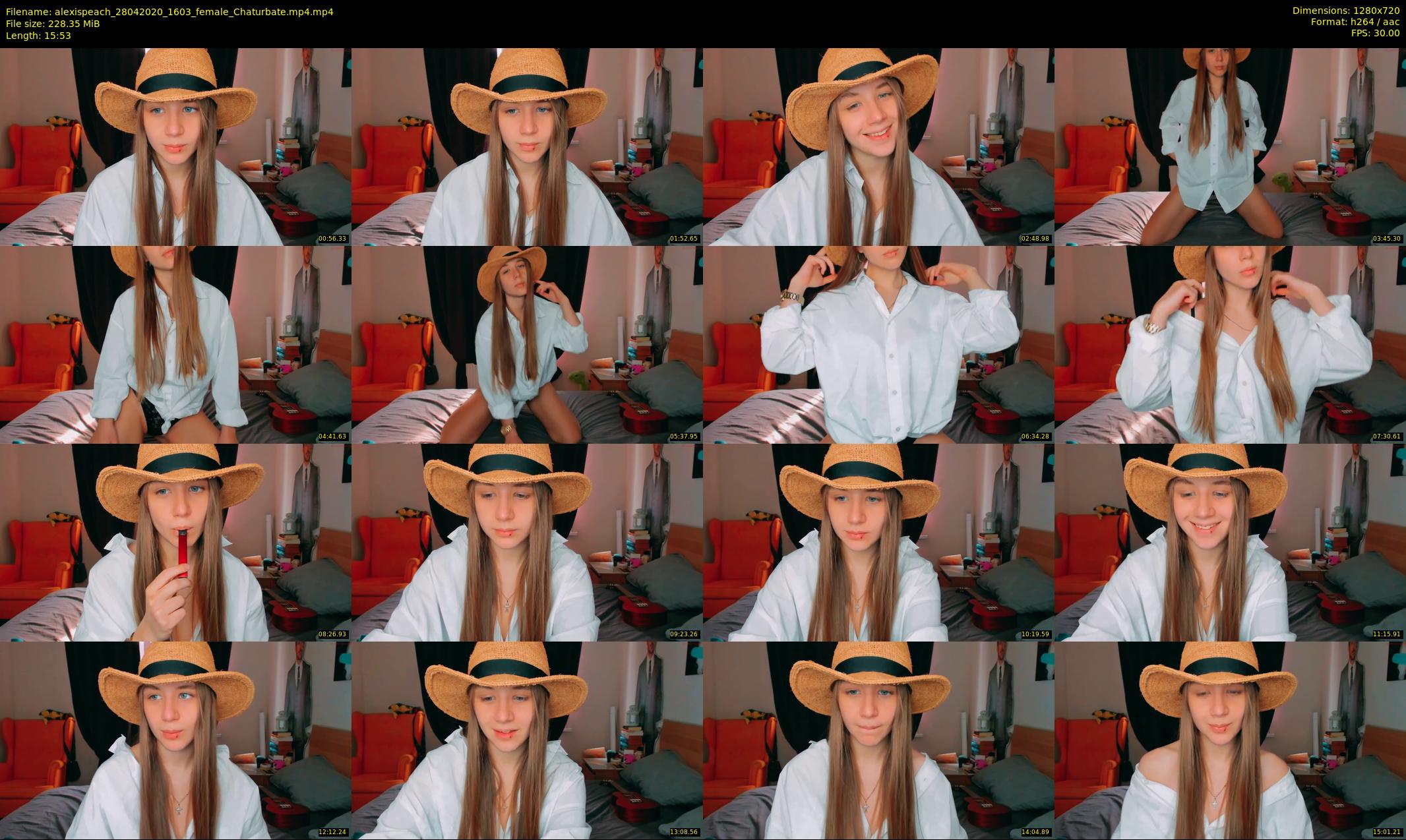 alexispeach — 16 minute Chaturbate female cam show recording, 720p, Apr 28, 2020