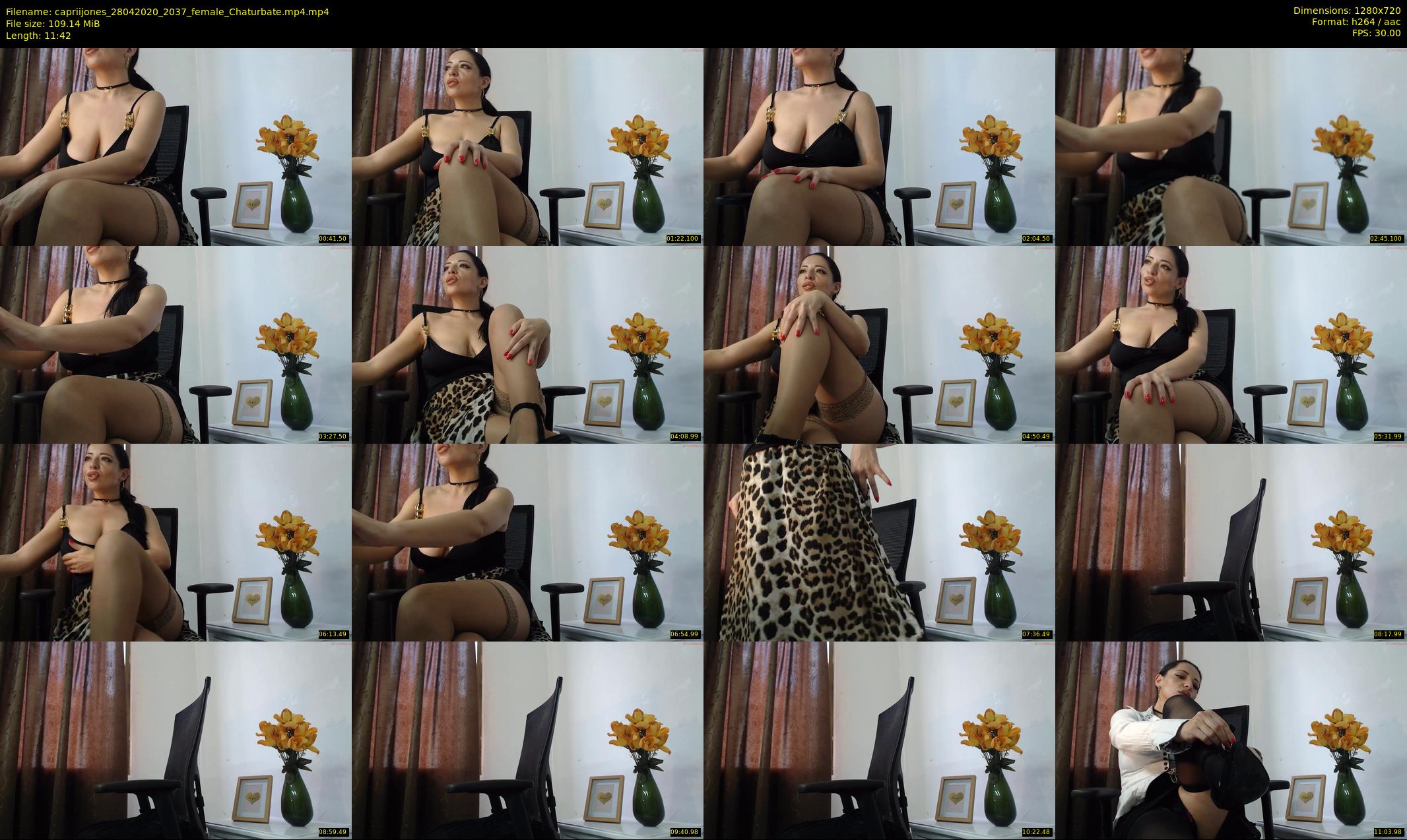 capriijones — 12 minute Chaturbate female cam show recording, 720p, Apr 28, 2020
