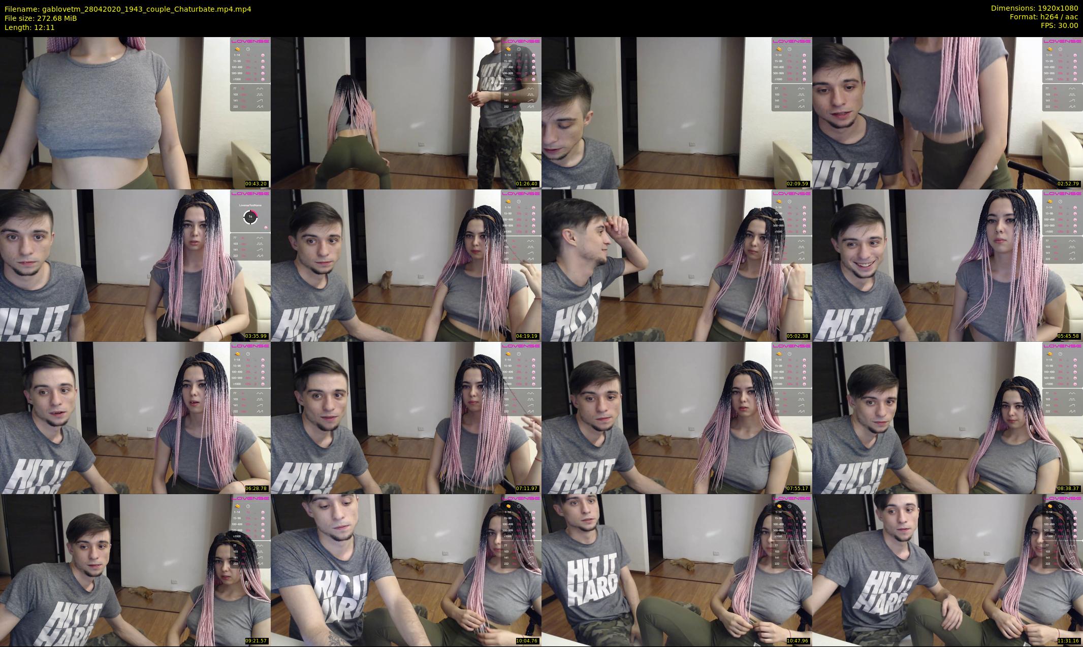 gablovetm — 13 minute Chaturbate couple cam show recording, 1080p, Apr 28, 2020