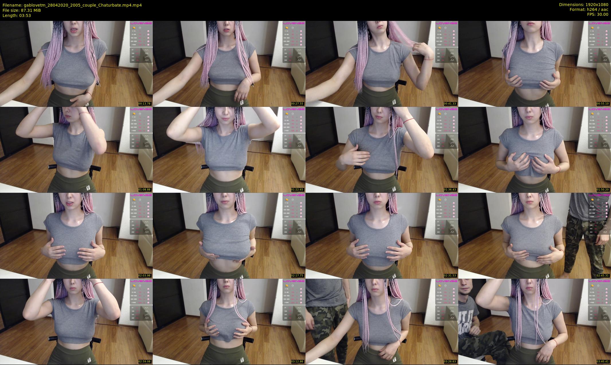 gablovetm — 4 minute Chaturbate couple cam show recording, 1080p, Apr 28, 2020