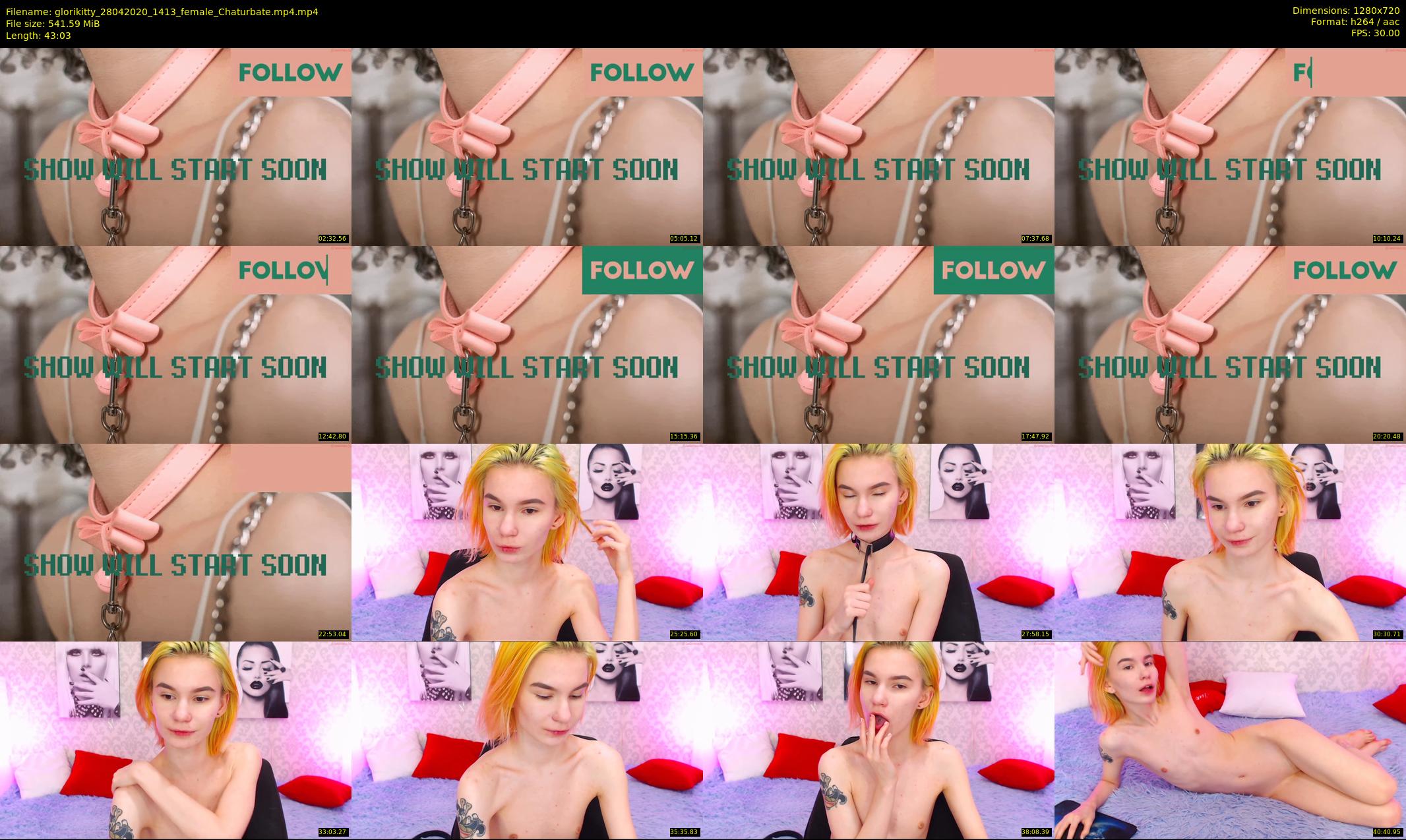 glorikitty — 44 minute Chaturbate female cam show recording, 720p, Apr 28, 2020