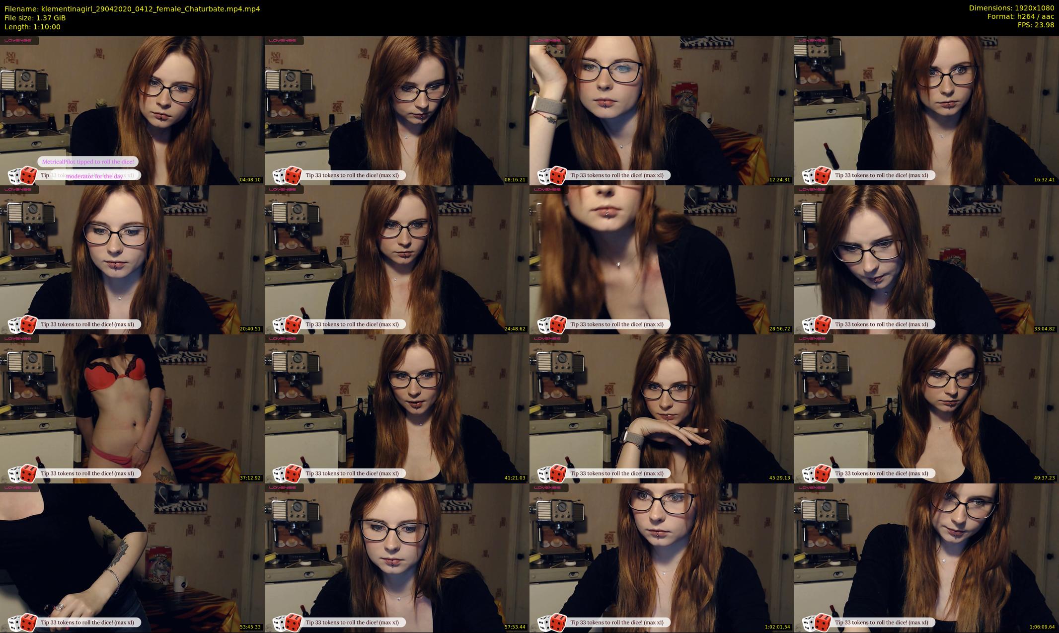 klementinagirl — 70 minute Chaturbate female cam show recording, 1080p, Apr 29, 2020