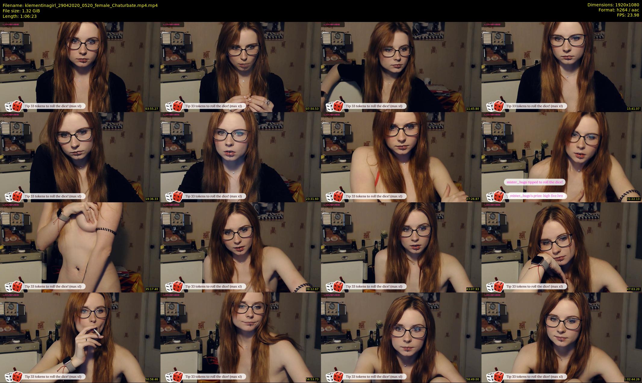 klementinagirl — 67 minute Chaturbate female cam show recording, 1080p, Apr 29, 2020