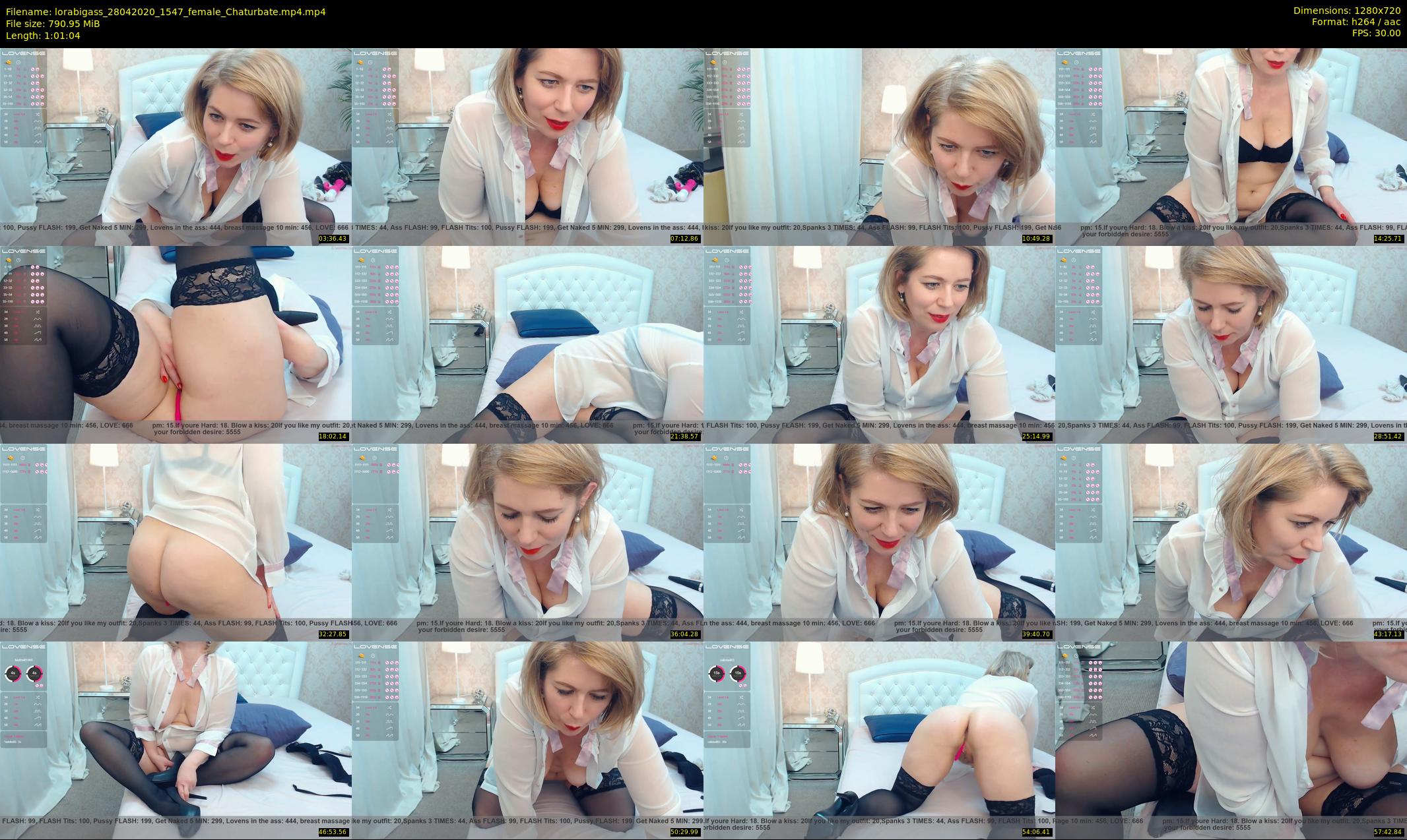 lorabigass — 62 minute Chaturbate female cam show recording, 720p, Apr 28, 2020