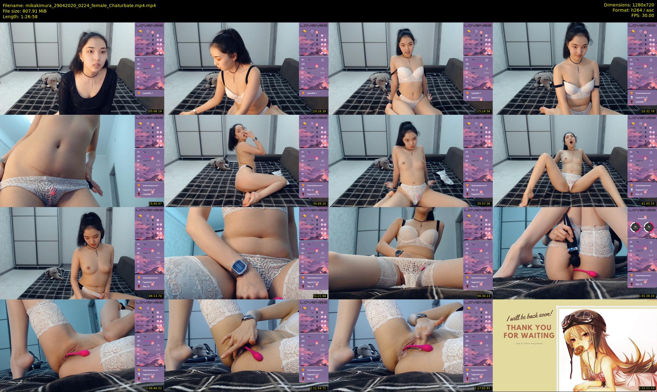 mikakimura — 87 minute Chaturbate female cam show recording, 720p, Apr 29, 2020