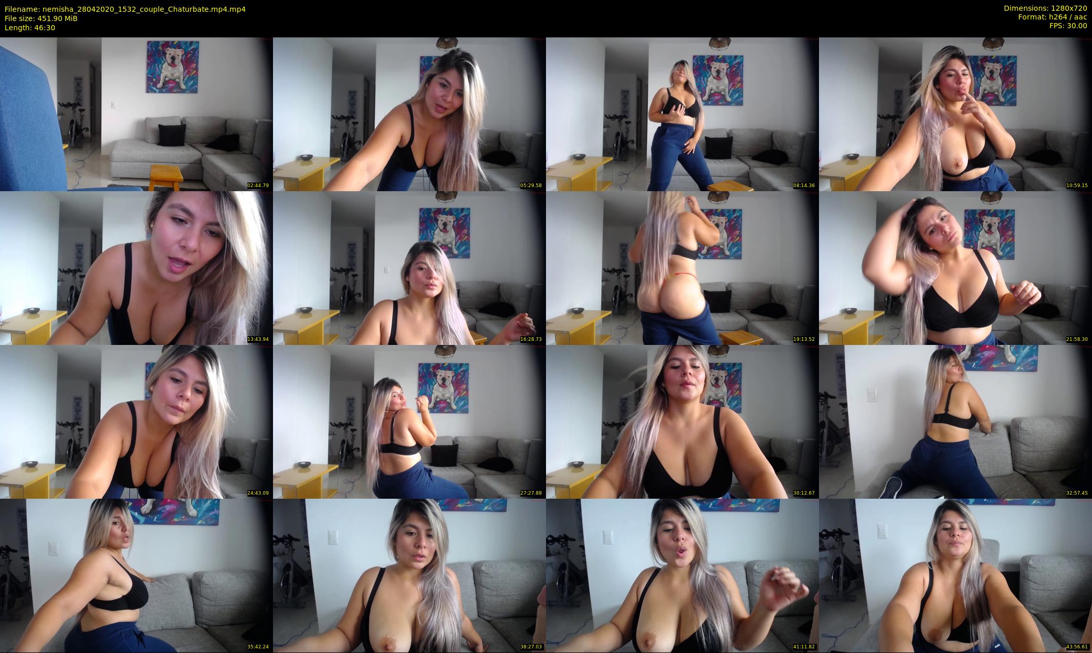 nemisha — 47 minute Chaturbate female cam show recording, 720p, Apr 28, 2020