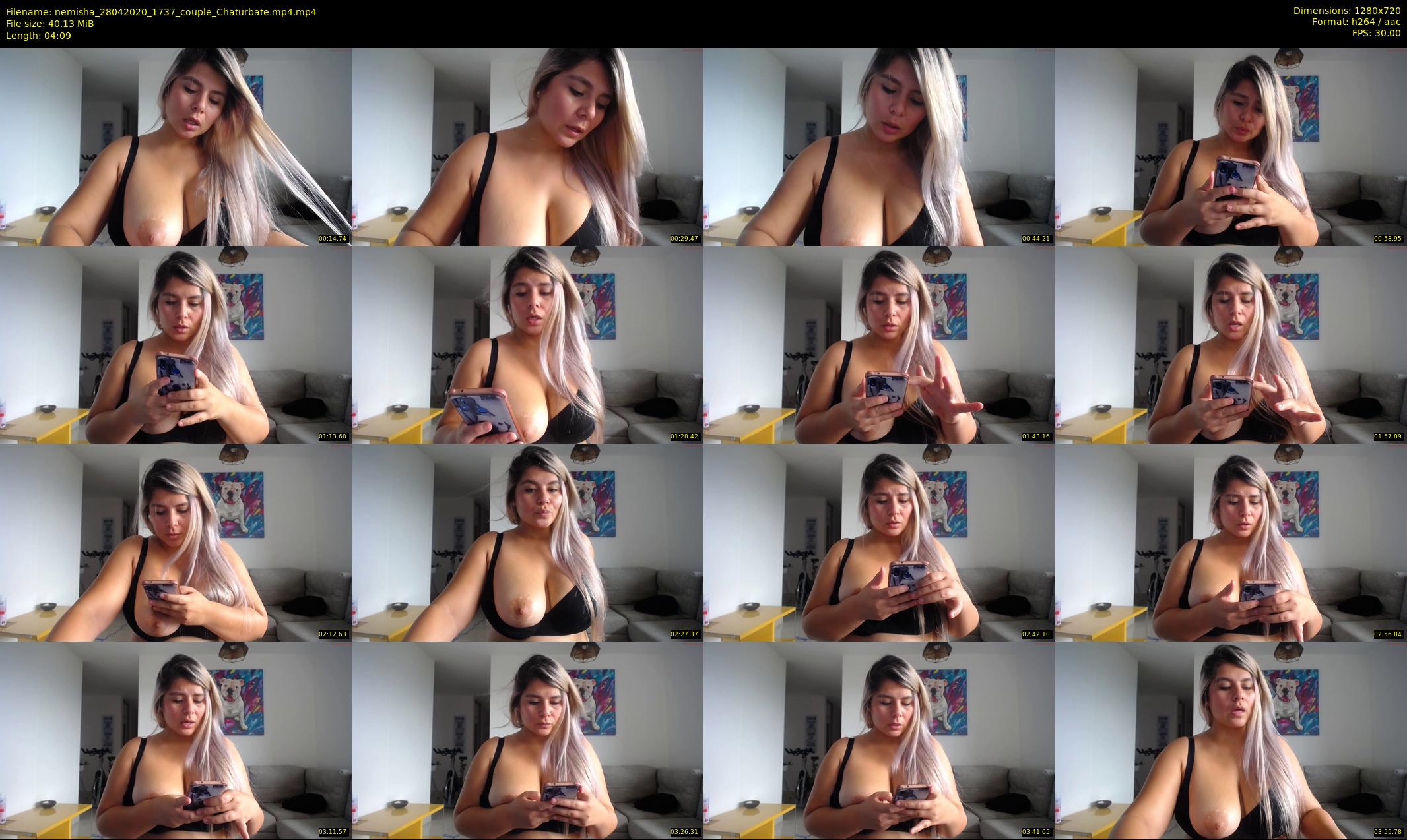 nemisha — 5 minute Chaturbate female cam show recording, 720p, Apr 28, 2020
