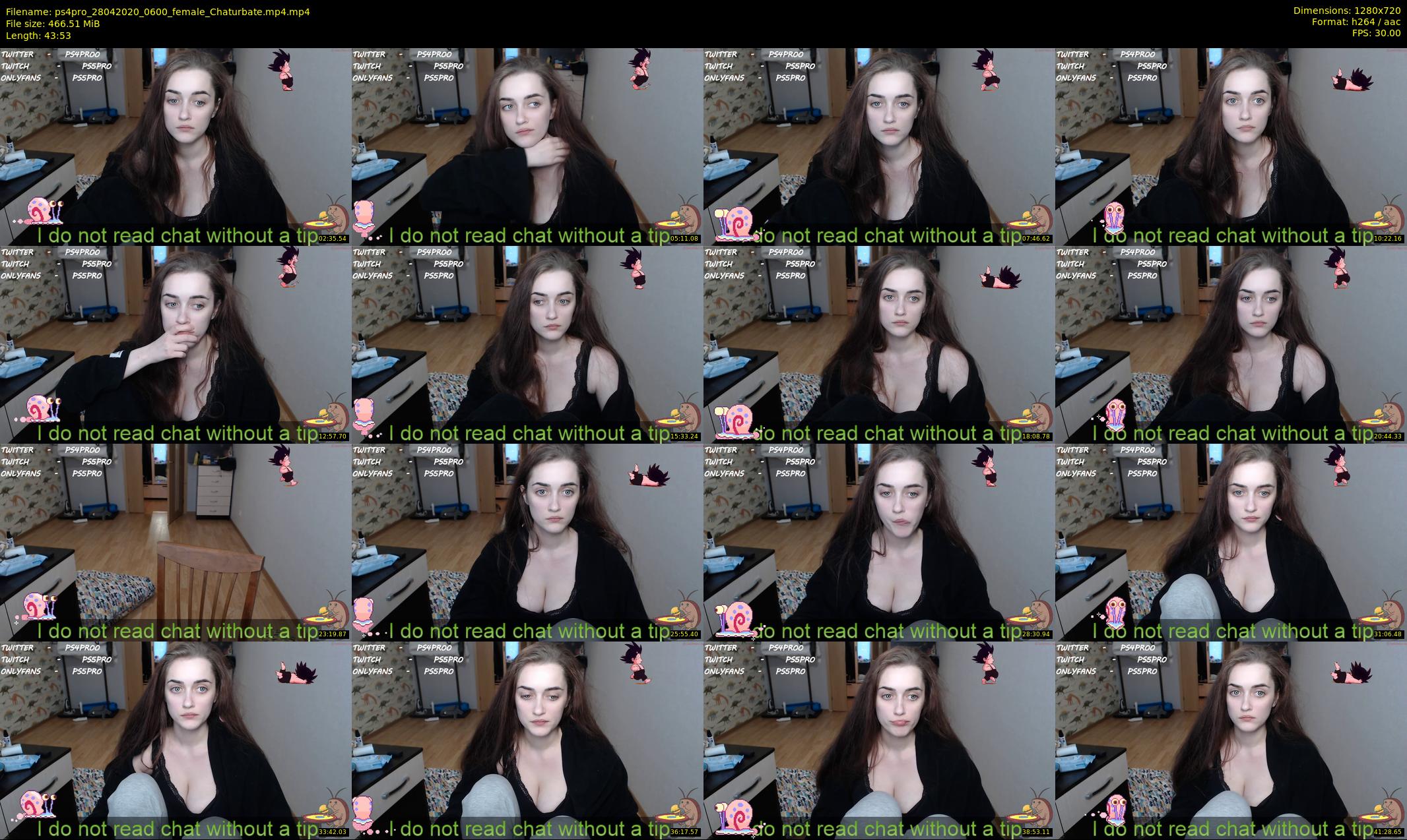 ps4pro — 44 minute Chaturbate female cam show recording, 720p, Apr 28, 2020