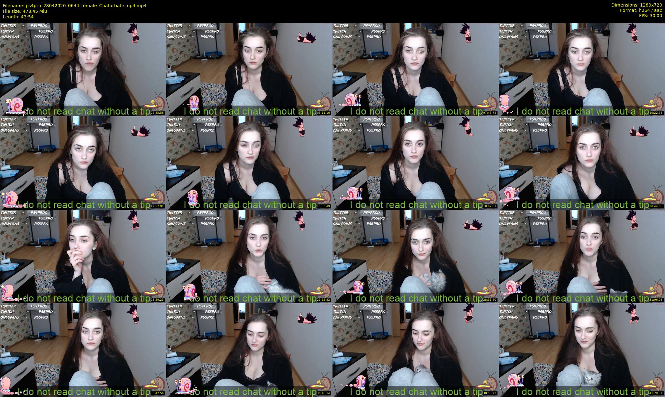 ps4pro — 44 minute Chaturbate female cam show recording, 720p, Apr 28, 2020