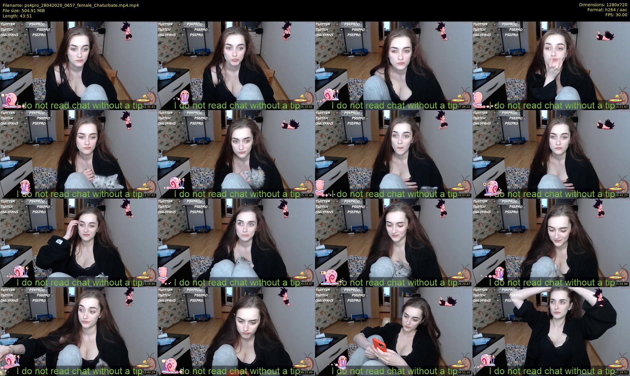 ps4pro — 44 minute Chaturbate female cam show recording, 720p, Apr 28, 2020