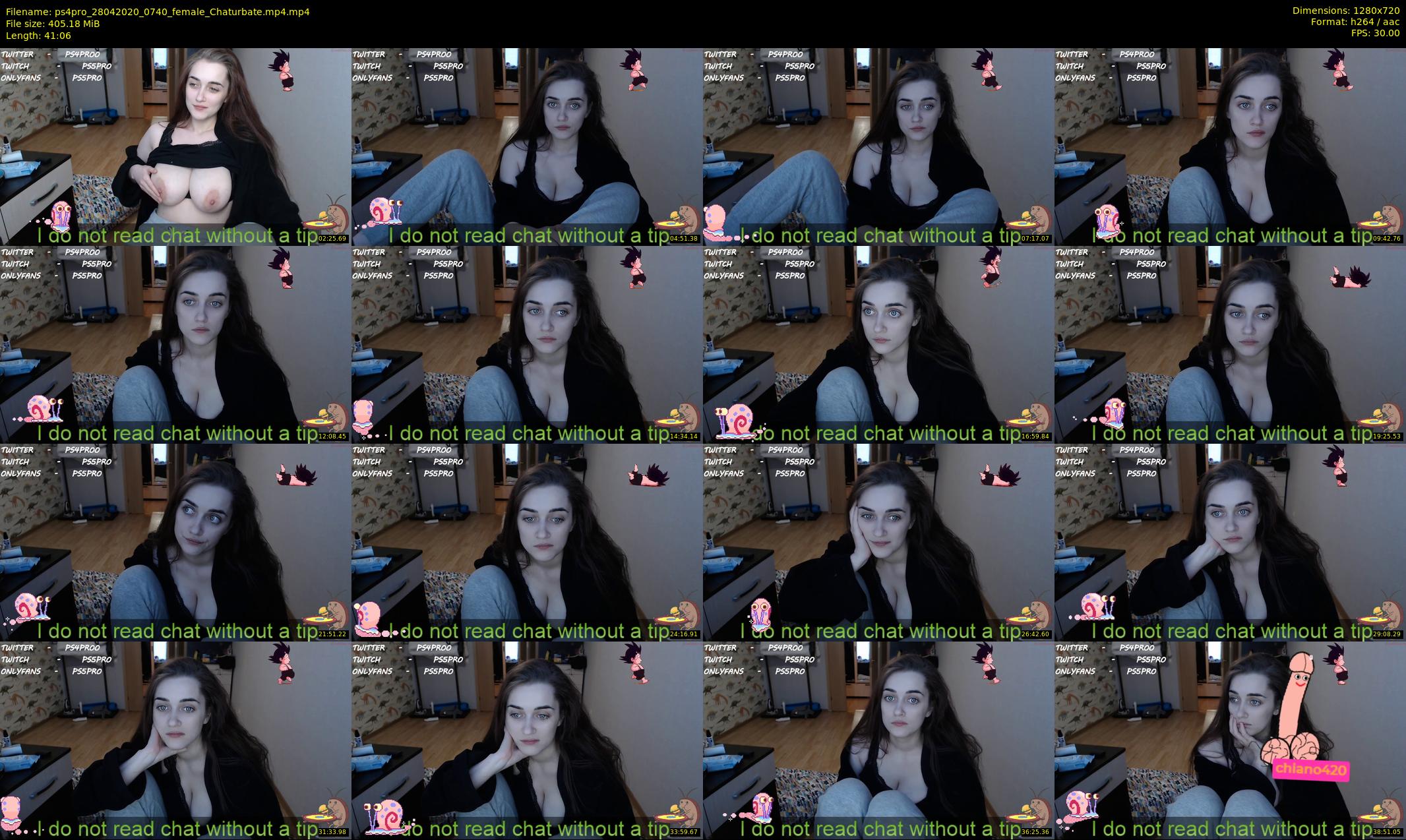 ps4pro — 42 minute Chaturbate female cam show recording, 720p, Apr 28, 2020