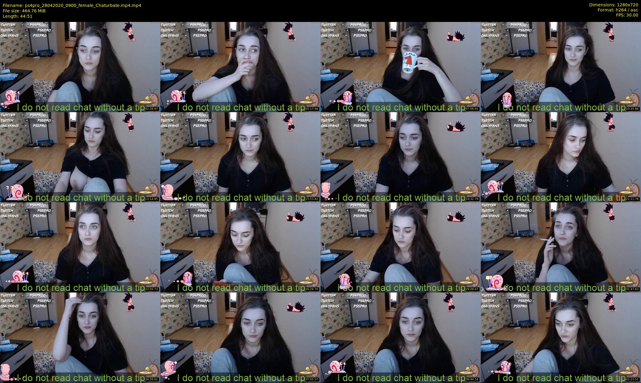 ps4pro — 45 minute Chaturbate female cam show recording, 720p, Apr 28, 2020