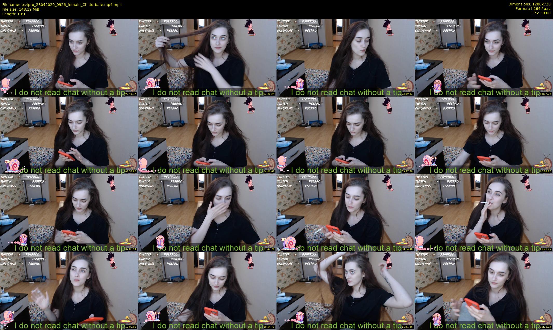ps4pro — 14 minute Chaturbate female cam show recording, 720p, Apr 28, 2020