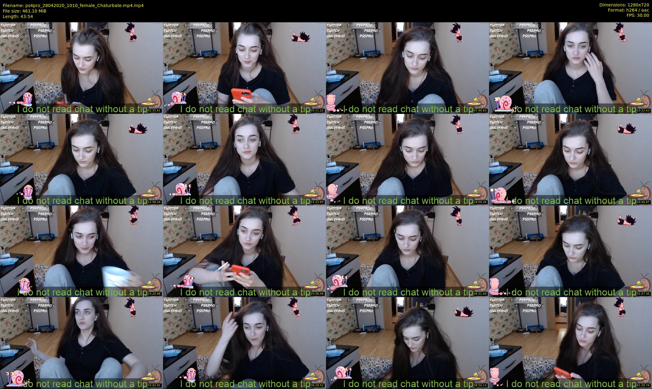 ps4pro — 44 minute Chaturbate female cam show recording, 720p, Apr 28, 2020