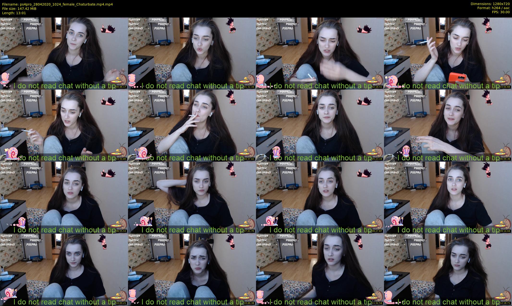 ps4pro — 14 minute Chaturbate female cam show recording, 720p, Apr 28, 2020
