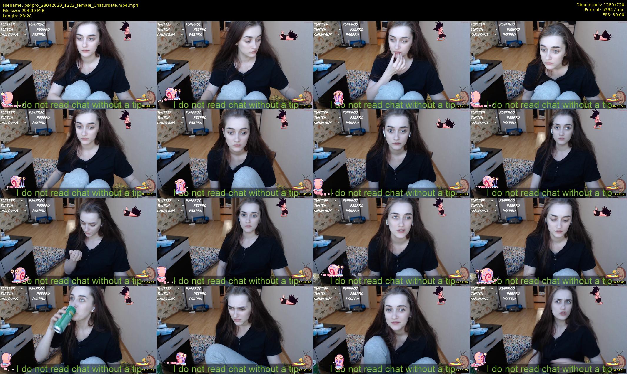 ps4pro — 29 minute Chaturbate female cam show recording, 720p, Apr 28, 2020
