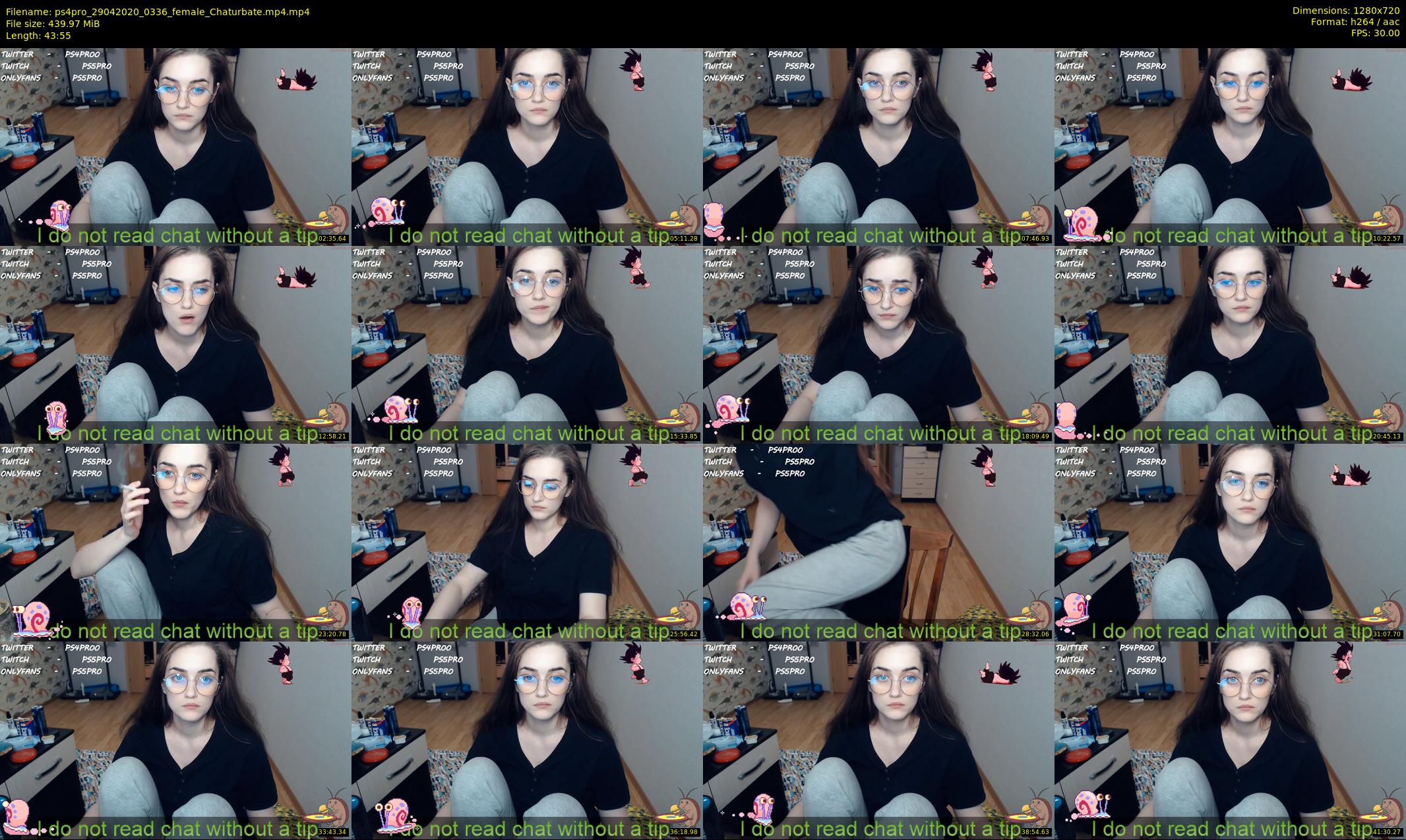 ps4pro — 44 minute Chaturbate female cam show recording, 720p, Apr 29, 2020