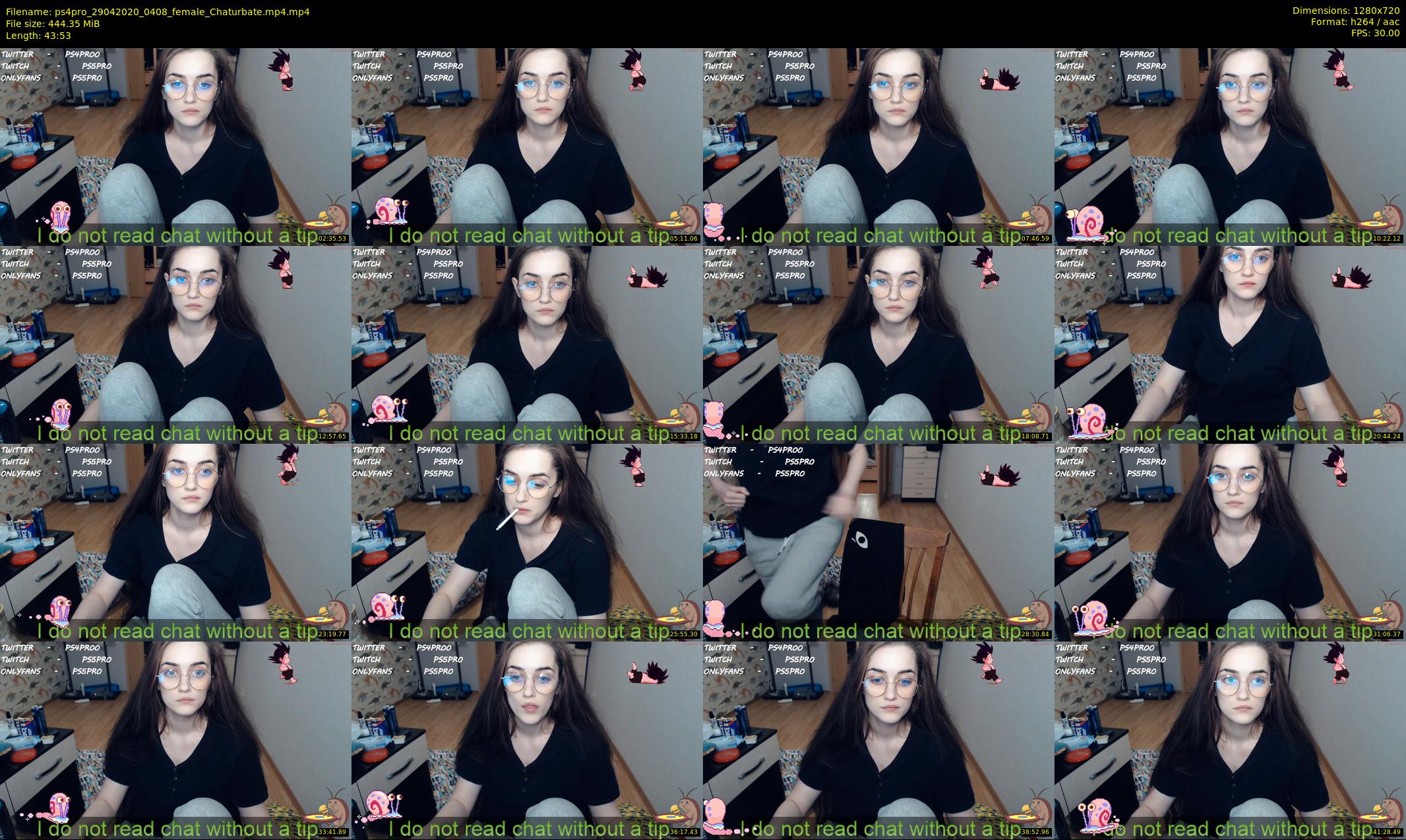 ps4pro — 44 minute Chaturbate female cam show recording, 720p, Apr 29, 2020