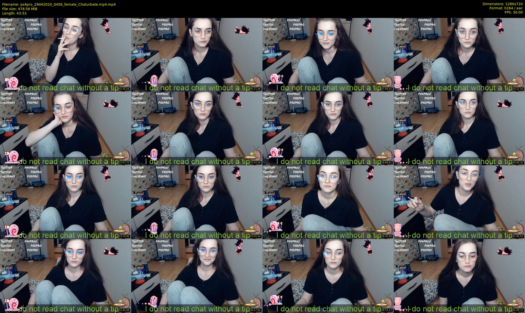 ps4pro — 44 minute Chaturbate female cam show recording, 720p, Apr 29, 2020