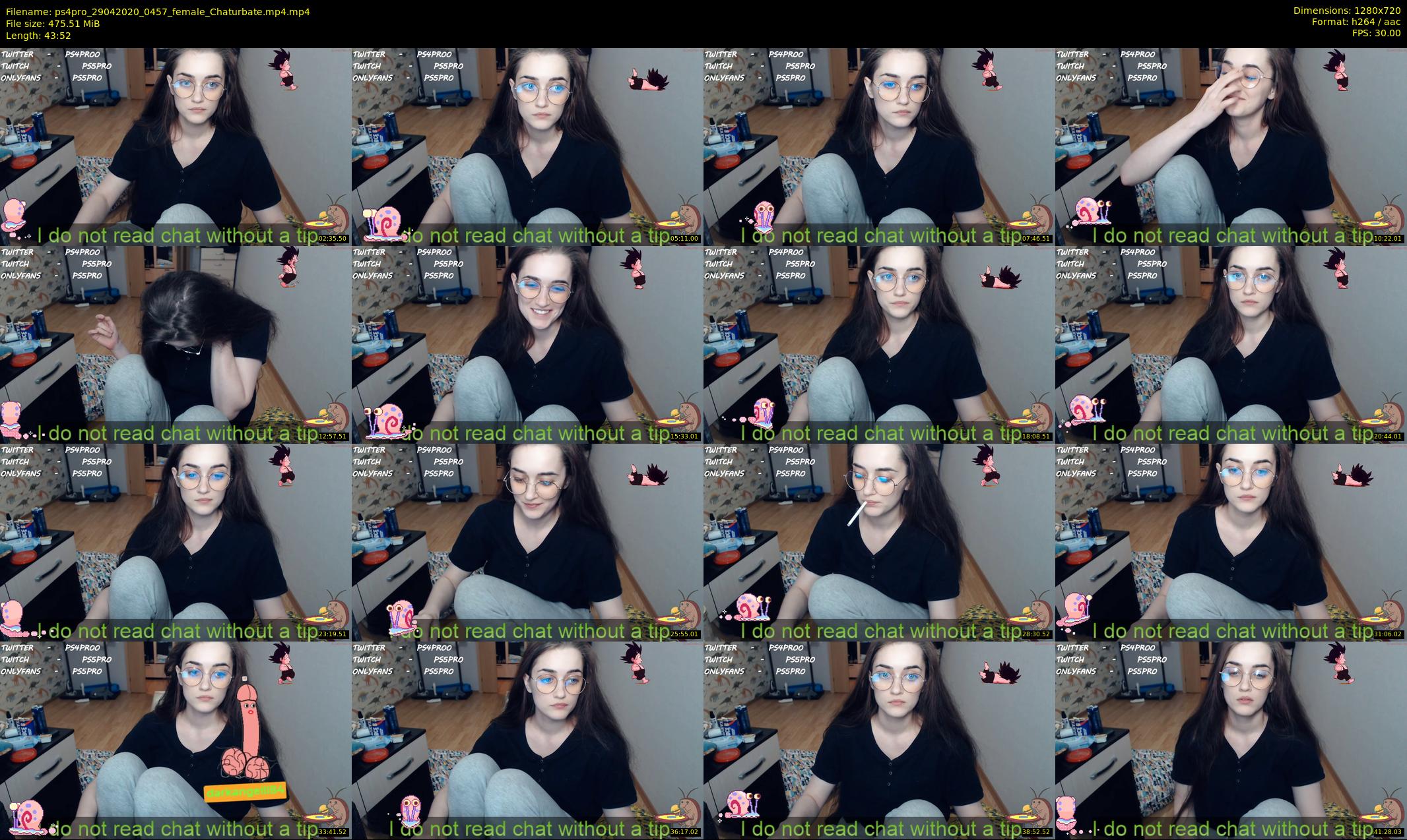 ps4pro — 44 minute Chaturbate female cam show recording, 720p, Apr 29, 2020