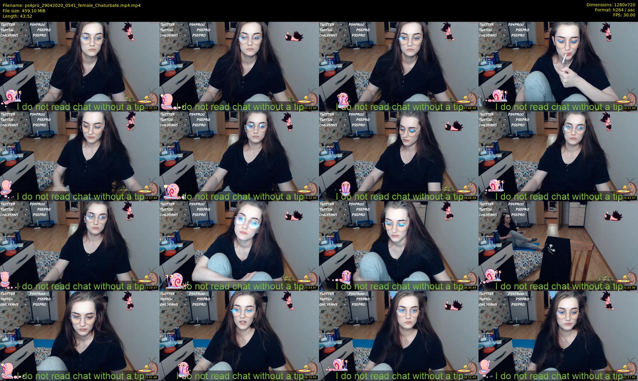 ps4pro — 44 minute Chaturbate female cam show recording, 720p, Apr 29, 2020