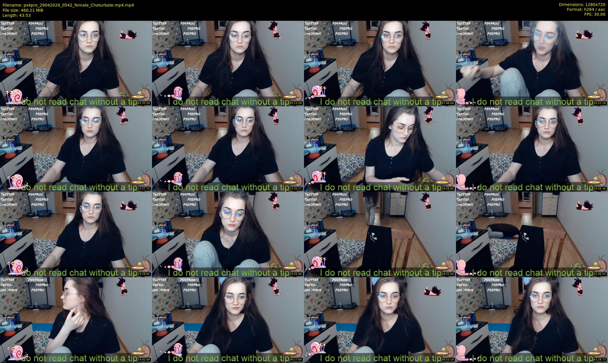 ps4pro — 44 minute Chaturbate female cam show recording, 720p, Apr 29, 2020
