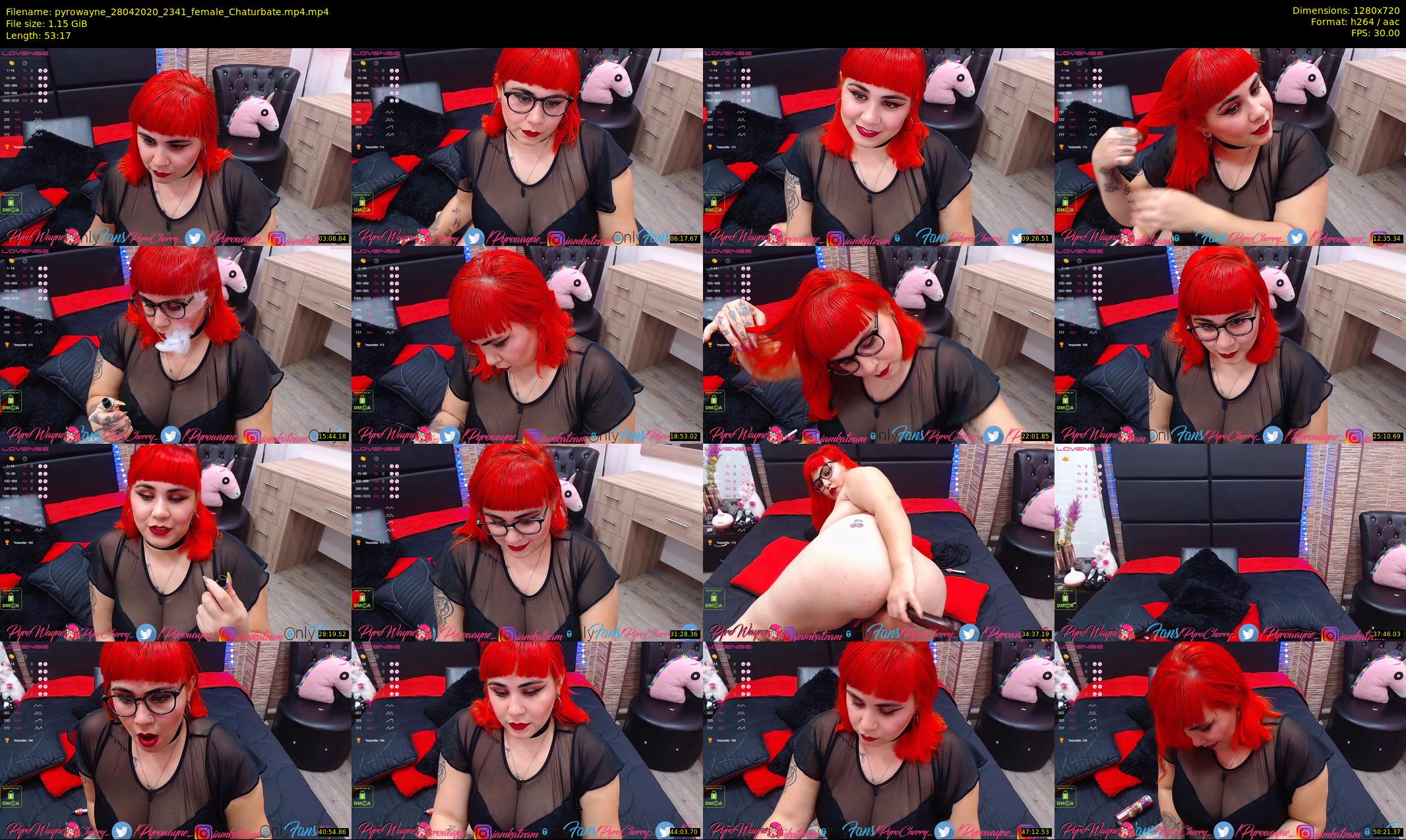 pyrowayne — 54 minute Chaturbate female cam show recording, 720p, Apr 28, 2020