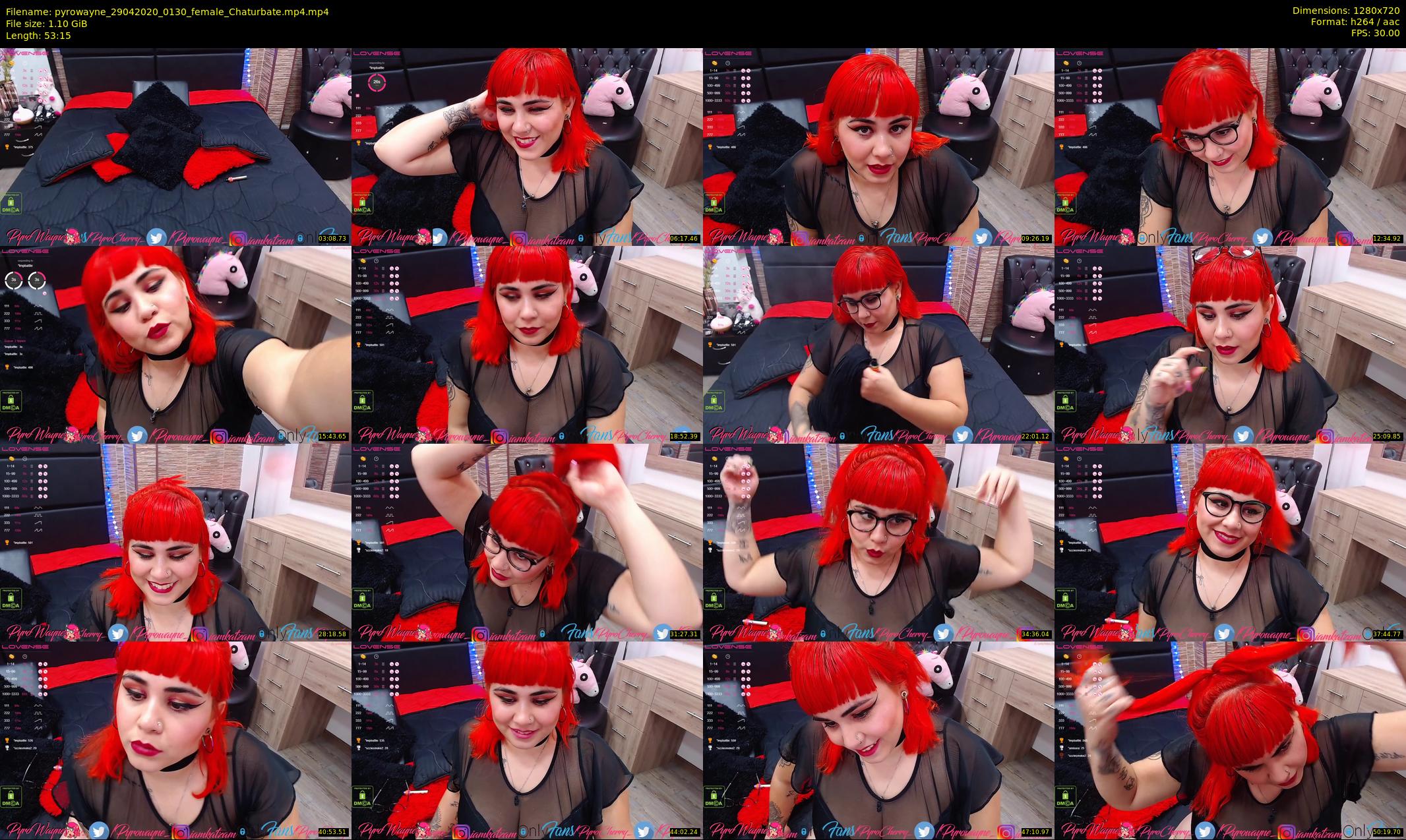 pyrowayne — 54 minute Chaturbate female cam show recording, 720p, Apr 29, 2020