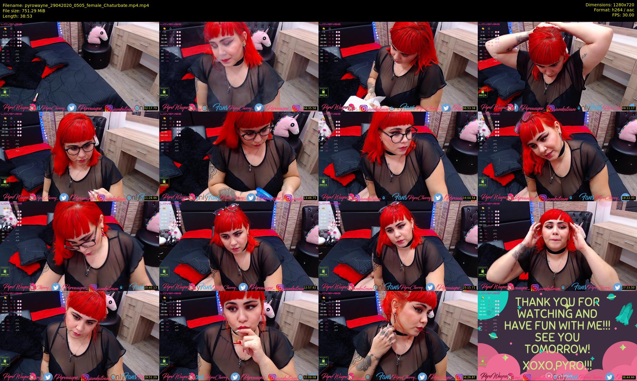 pyrowayne — 39 minute Chaturbate female cam show recording, 720p, Apr 29, 2020