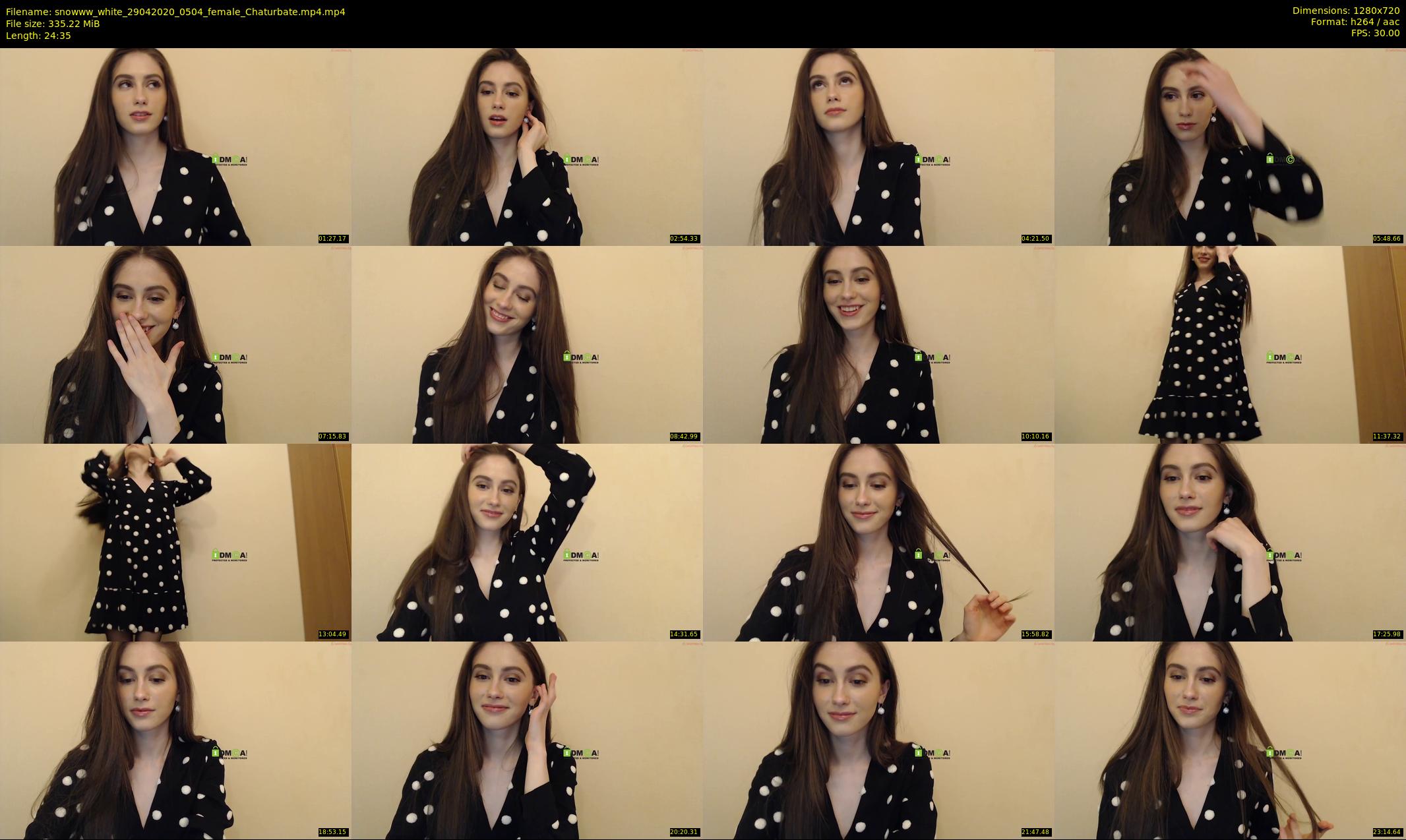 snowww_white — 25 minute Chaturbate female cam show recording, 720p, Apr 29, 2020