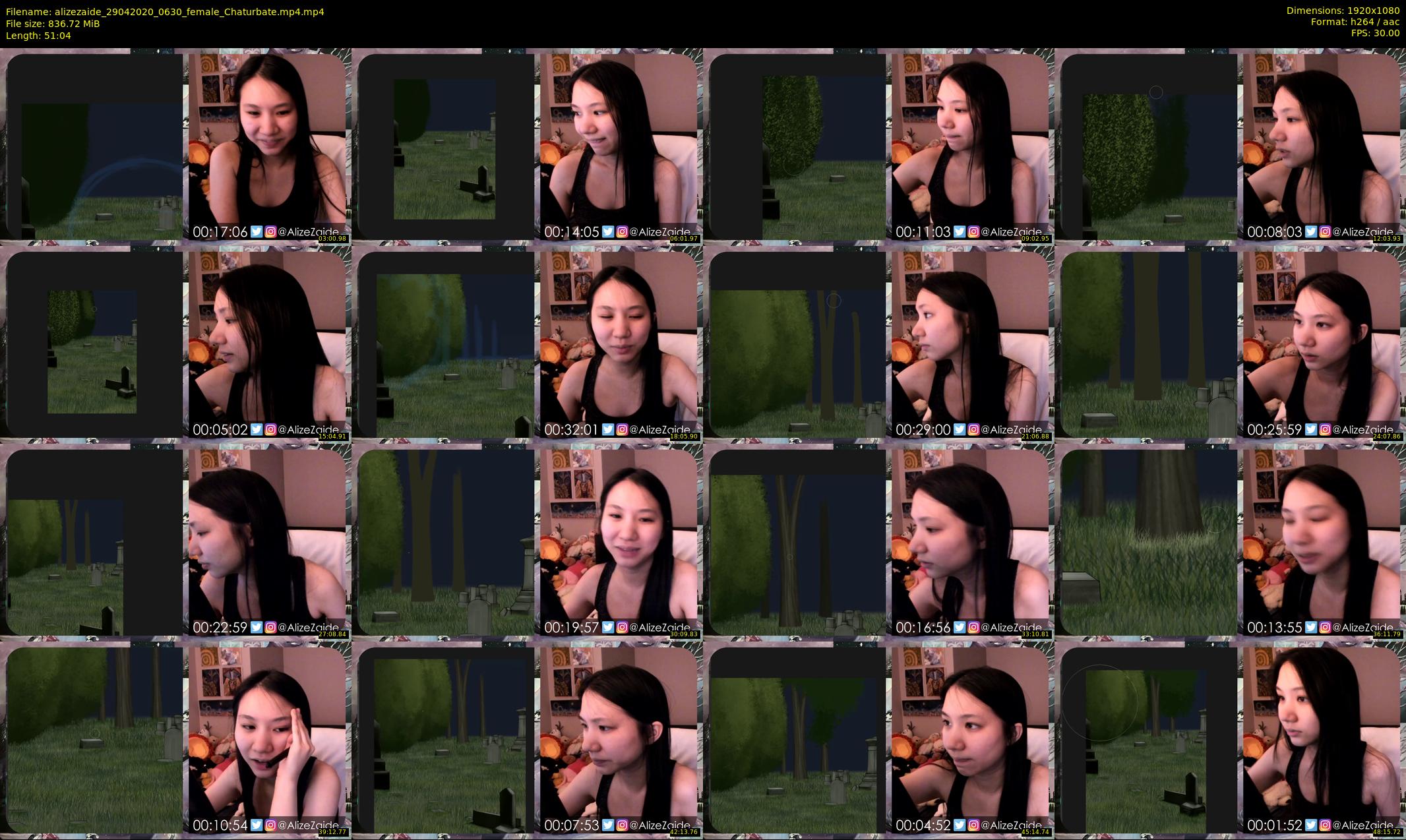 alizezaide — 52 minute Chaturbate female cam show recording, 1080p, Apr 29, 2020